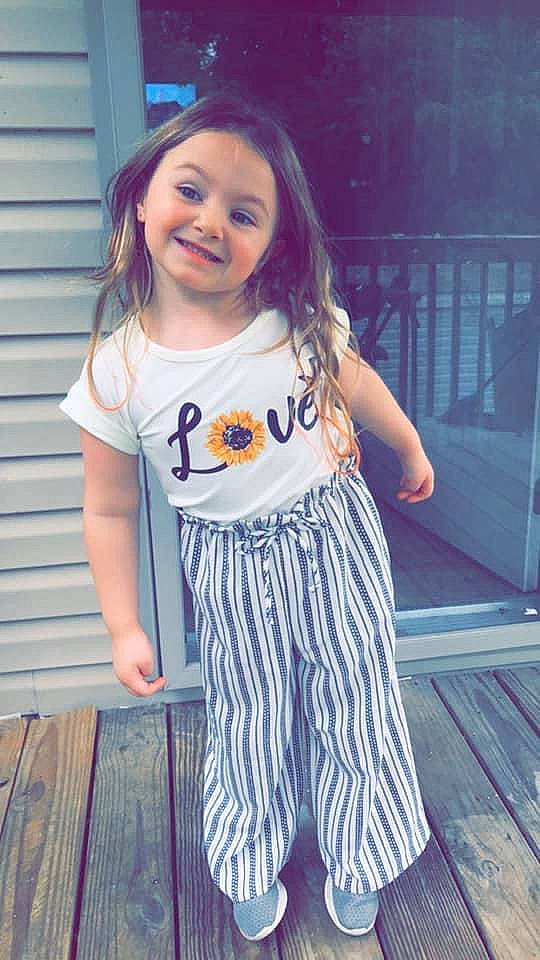 Kourtney joined the competition — help win amazing prizes! clothing, cool, denim, dress, electric_blue, fashion_design, happy, head, iris, joy, long_hair, pattern, person, purple, shoulder, sleeve, smile, standing, t_shirt, thigh