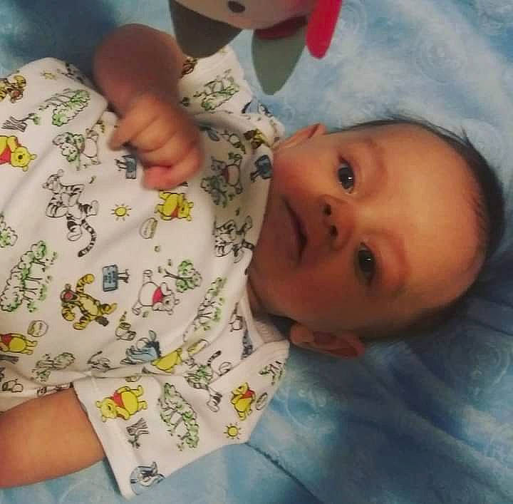 Negan joined the competition — help win amazing prizes! baby_toddler_clothing, cheek, eyebrow, eyelash, facial_expression, finger, forehead, gesture, happy, human_body, iris, lip, mouth, nose, organ, person, product, skin, sleeve, smile