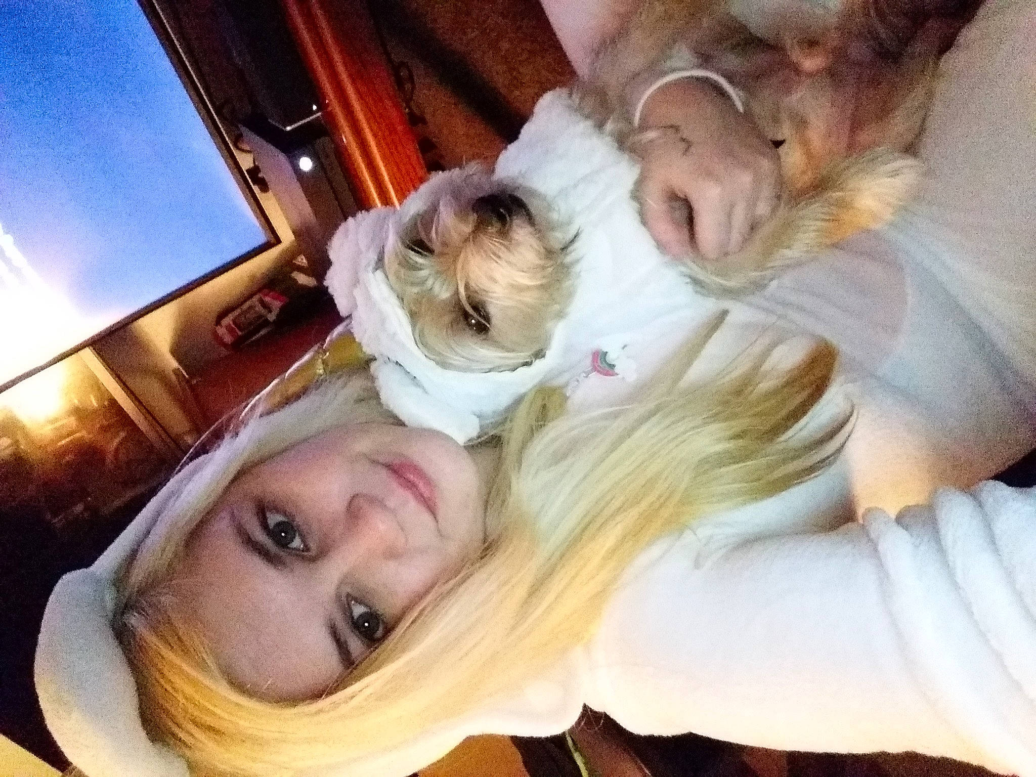 Leon joined the competition — help win amazing prizes! blond, canidae, companion_dog, ear, fur, happy, human, joy, love, person, photography, puppy_love, selfie