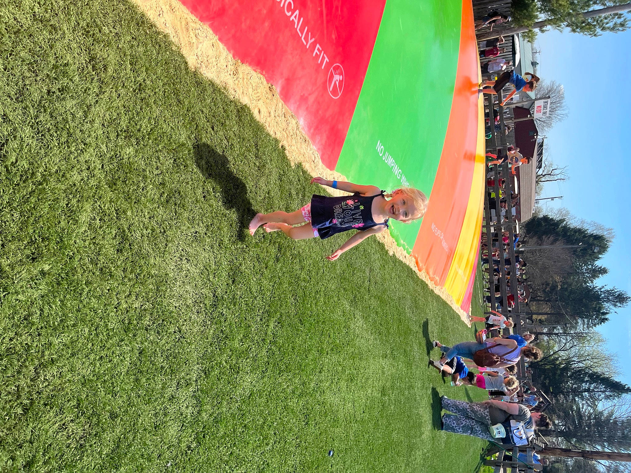 Lilly is registered to the contest to win money with this photo: adventure, air_sports, ball, baseball, biome, extreme_sport, fun, grass, grassland, green, joy, landscape, leaf, leisure, people_in_nature, person, plant, recreation, sky, sports