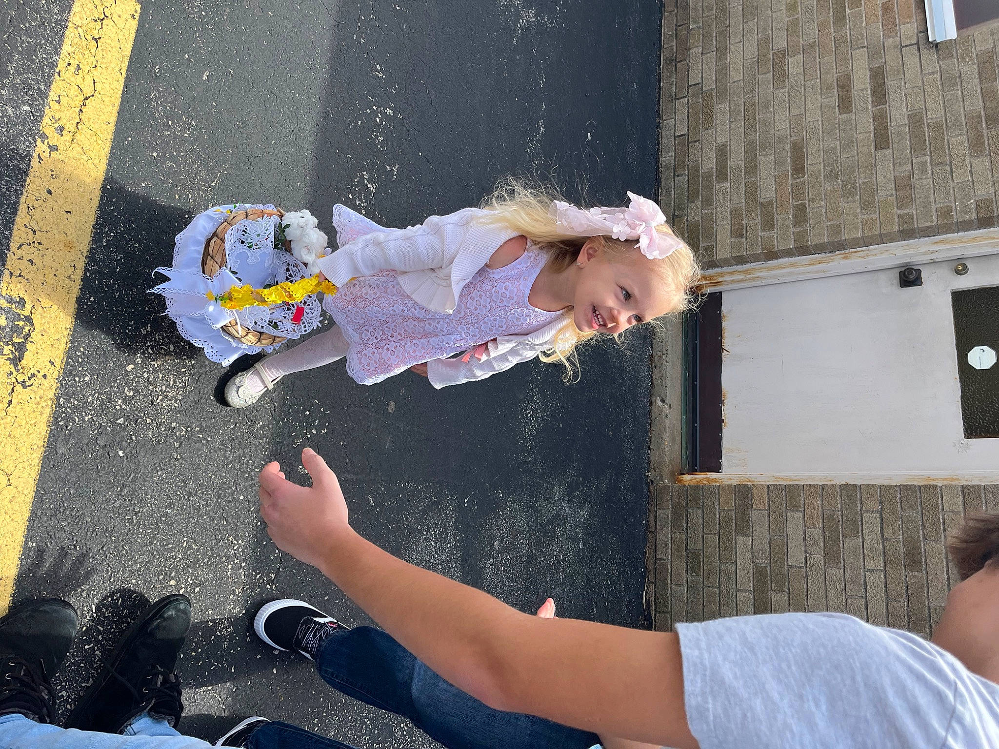 Lilly joined the competition — help win amazing prizes! asphalt, child, elbow, foot, fun, human_leg, joy, knee, leisure, light, person, photograph, sandal, sitting, snapshot, t_shirt, thigh, toddler, tree, walking_shoe