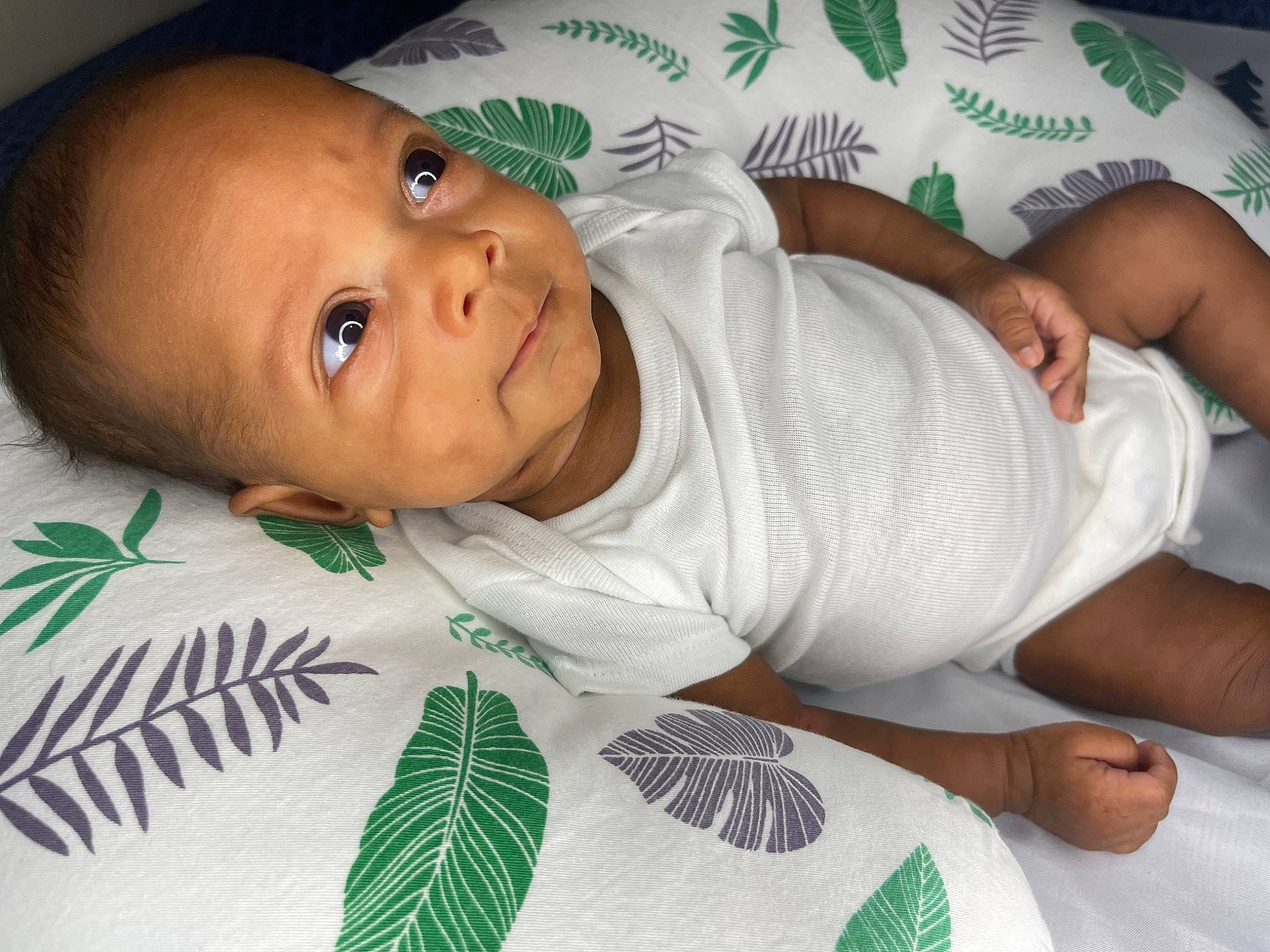 Braylen is registered to the contest to win money with this photo: baby, baby_products, baby_toddler_clothing, cheek, chest, child, comfort, elbow, eyelash, grass, green, hand, happy, linens, pattern, person, plant, room, skin, thumb