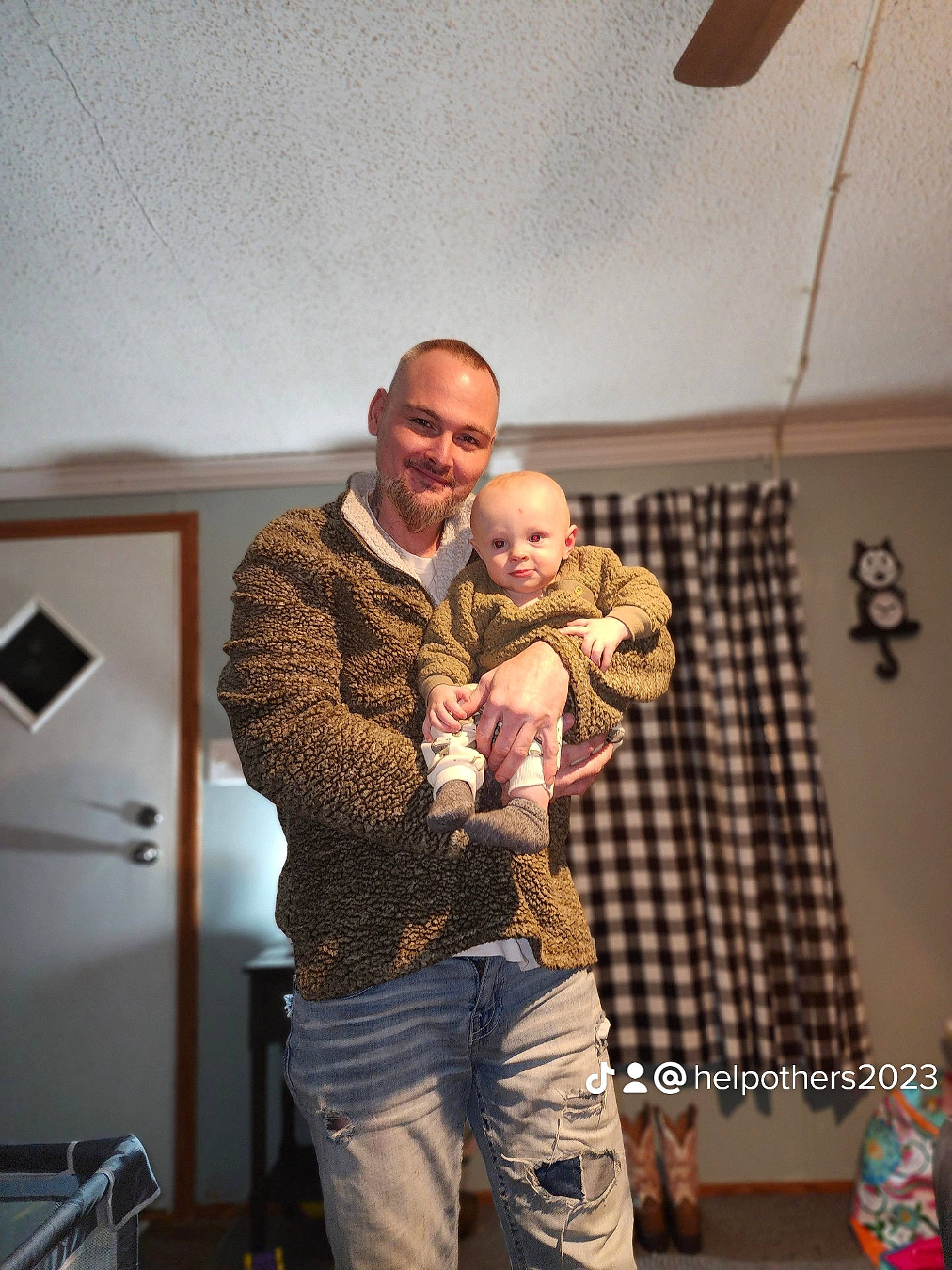 Robert joined the competition — help win amazing prizes! abdomen, baby, beard, belt, child, event, eyewear, facial_hair, fun, fur, happy, hat, joy, person, picture_frame, room, sitting, smile, t_shirt, toddler