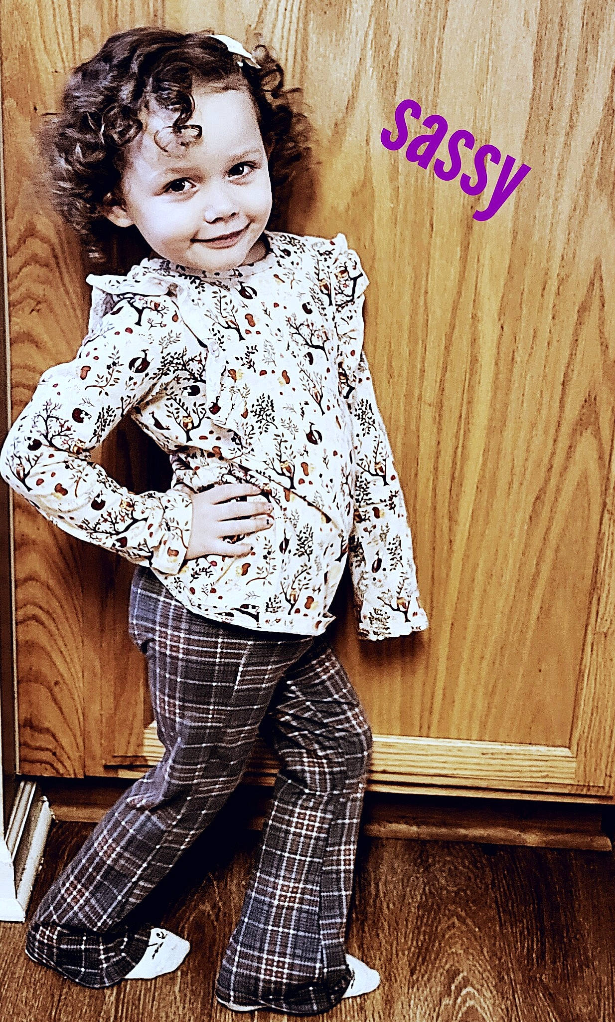 Kenzie joined the competition — help win amazing prizes! baby_toddler_clothing, clothing, collar, cool, dress_shirt, face, fashion, fashion_design, flash_photography, hair, happy, human_body, joy, person, plaid, sleeve, smile, standing, style, tartan