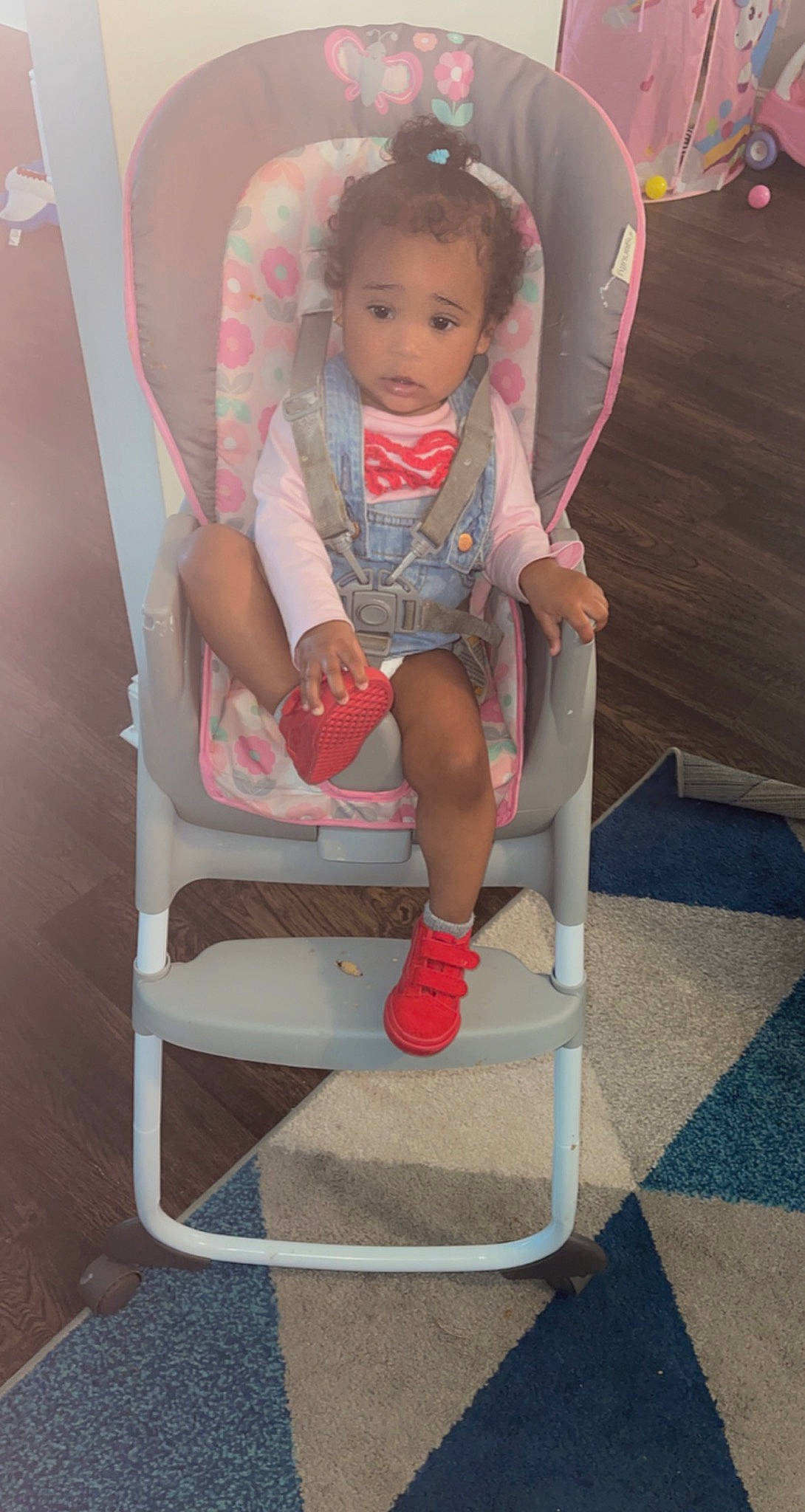Ariya joined the competition — help win amazing prizes! baby, baby_carriage, baby_toddler_clothing, chair, comfort, design, flooring, fun, human_leg, knee, leg, magenta, person, pink, shorts, sitting, snapshot, sneakers, standing, thigh