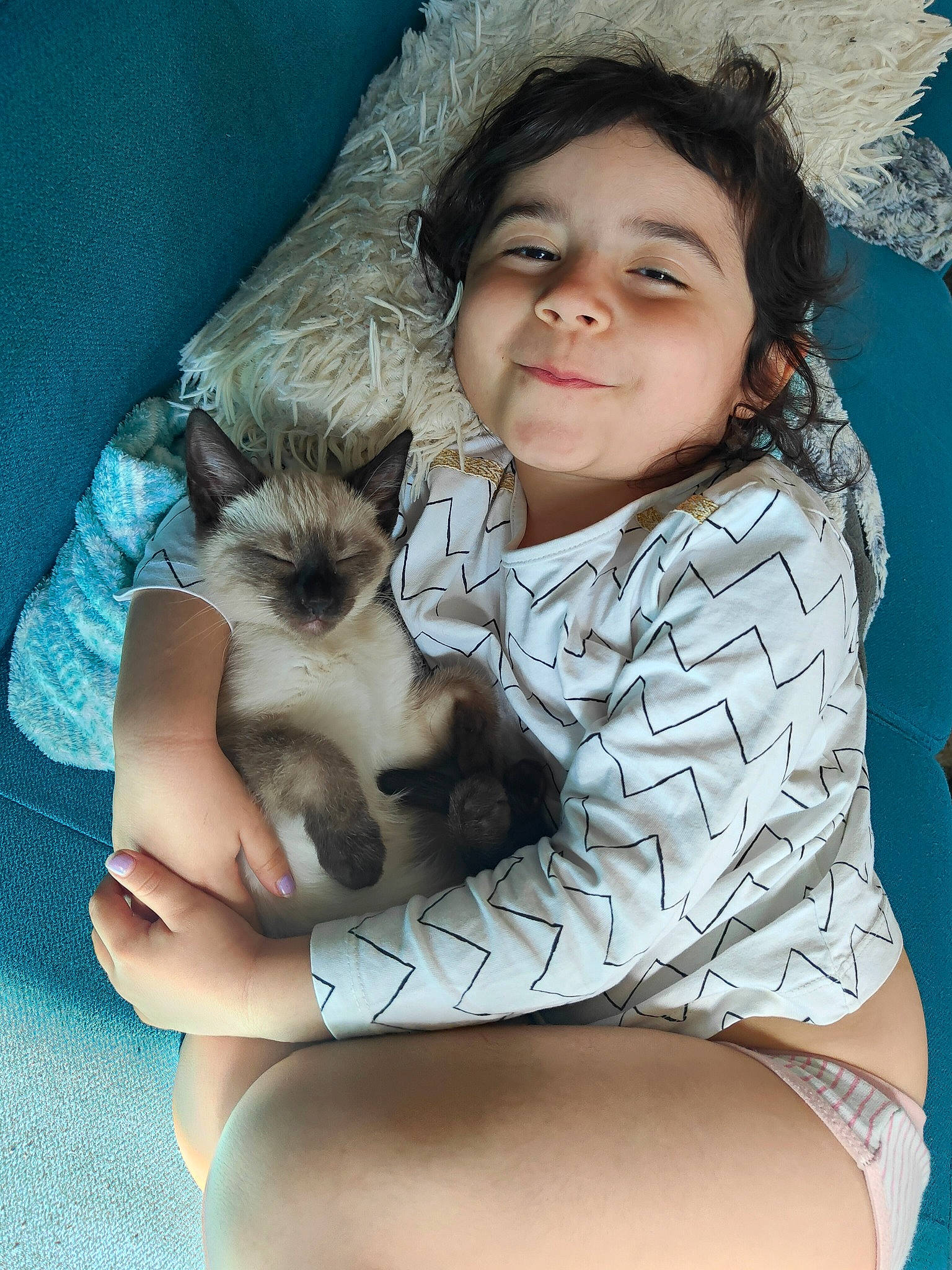 Molly participe au concours pour gagner de l'argent avec cette photo : arm, carnivore, cat, comfort, eye, face, facial_expression, felidae, gesture, hair, hairstyle, happy, head, human_body, neck, organ, shoulder, skin, small_to_medium_sized_cats, smile