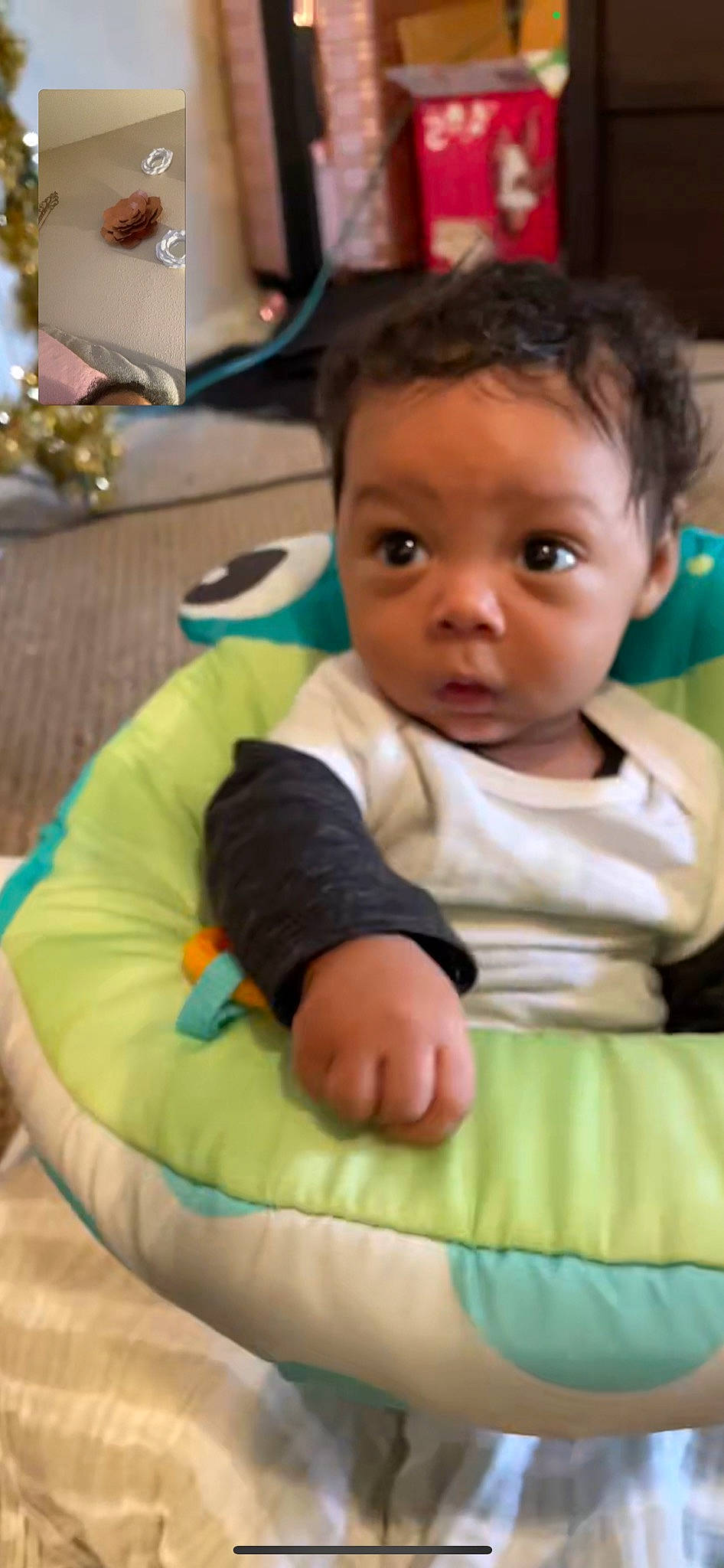 Giovanni is registered to the contest to win money with this photo: baby, baby_toddler_clothing, cheek, child, comfort, eye, finger, fun, hair, happy, iris, leisure, nose, person, play, room, sitting, skin, sleeve, smile