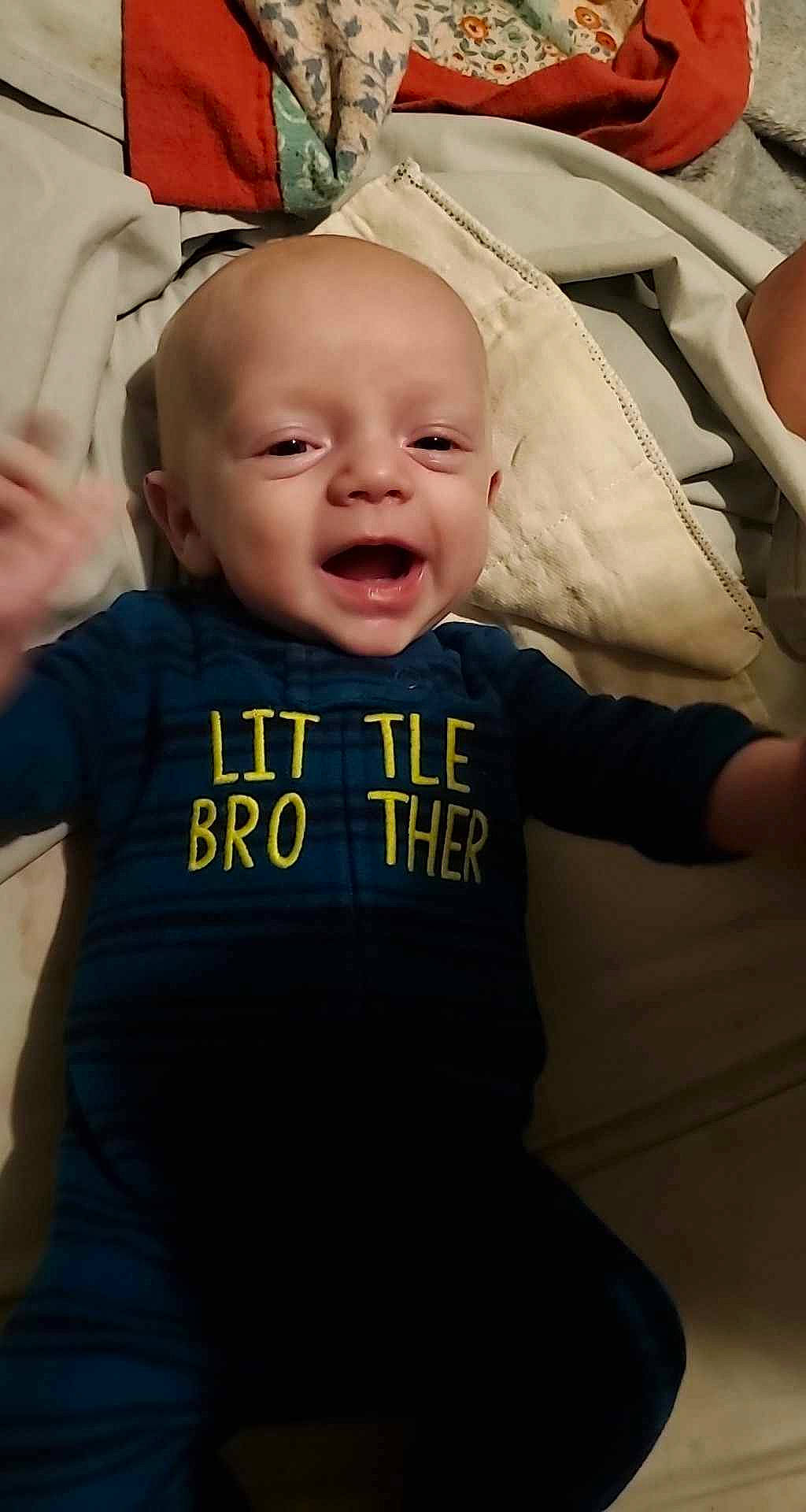 Zeke joined the competition — help win amazing prizes! baby, baby_toddler_clothing, cheek, child, chin, comfort, eyebrow, fun, gesture, hairstyle, happy, people, person, sitting, skin, sleeve, smile, t_shirt, textile, thumb