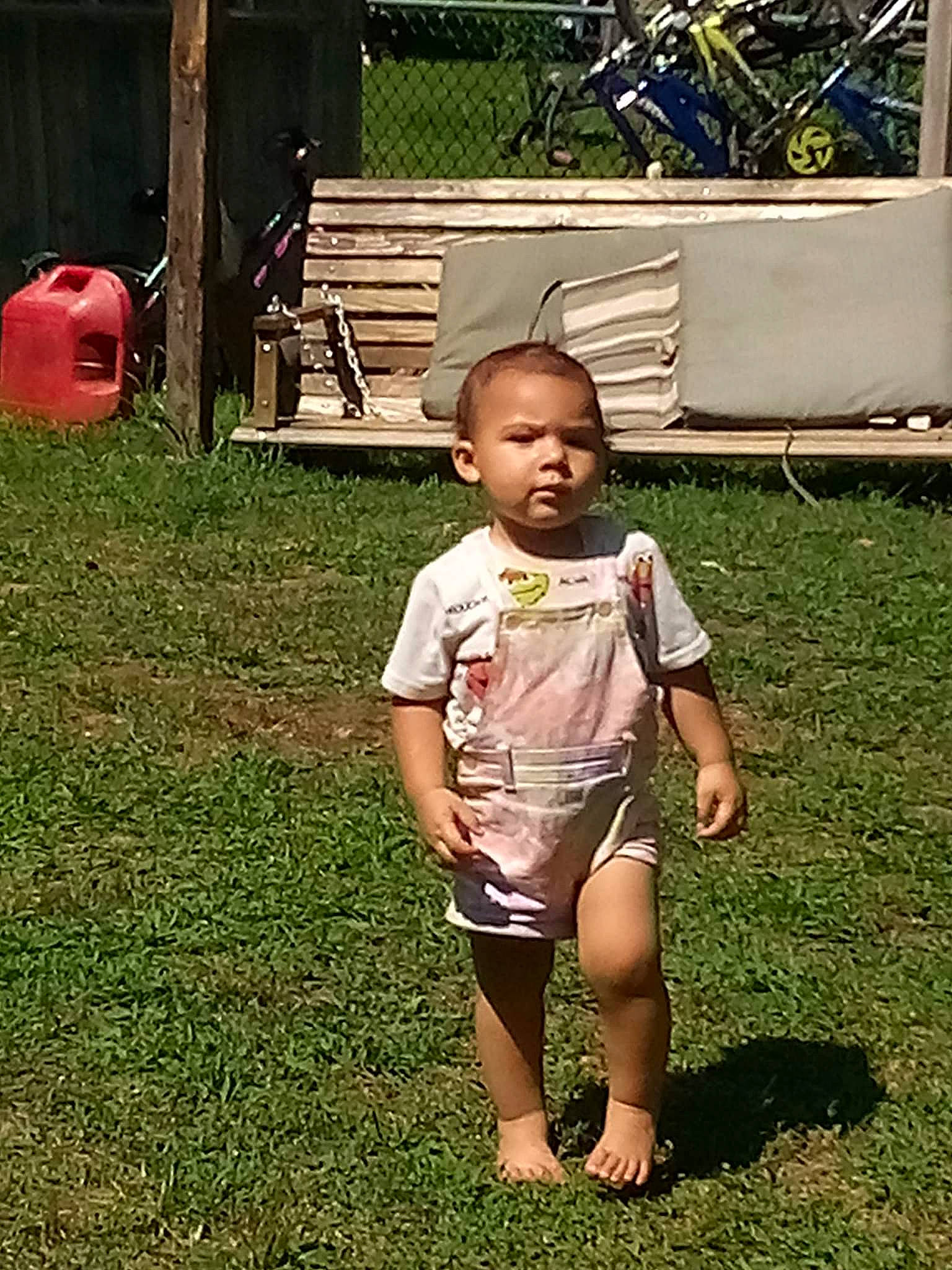 Heavenly is registered to the contest to win money with this photo: baby_toddler_clothing, bench, child, fun, garden, grass, happy, landscape, lawn, leisure, people_in_nature, person, plant, play, pumpkin, recreation, sitting, sleeve, soil, thigh