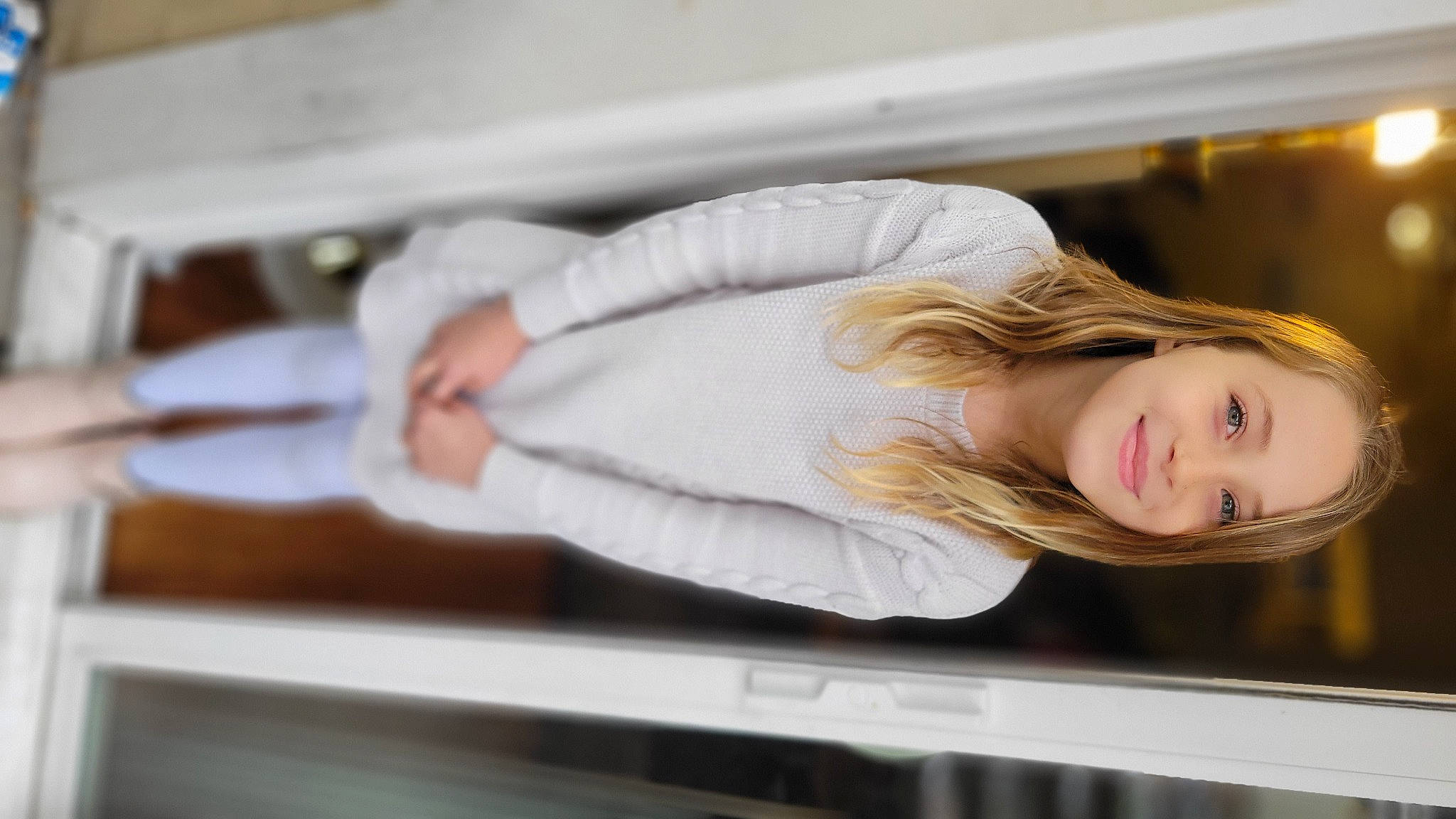 Alexia is registered to the contest to win money with this photo: automotive_design, child, comfort, joy, luxury_vehicle, person, portrait_photography, room, smile, vehicle