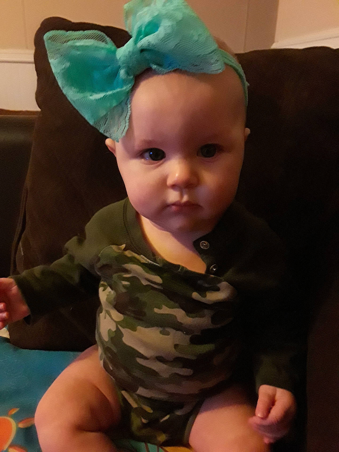 Kaci is registered to the contest to win money with this photo: cap, child, cool, ear, eye, face, girl, hair_accessory, head, headband, headgear, infant, neck, person, product, skin, toddler