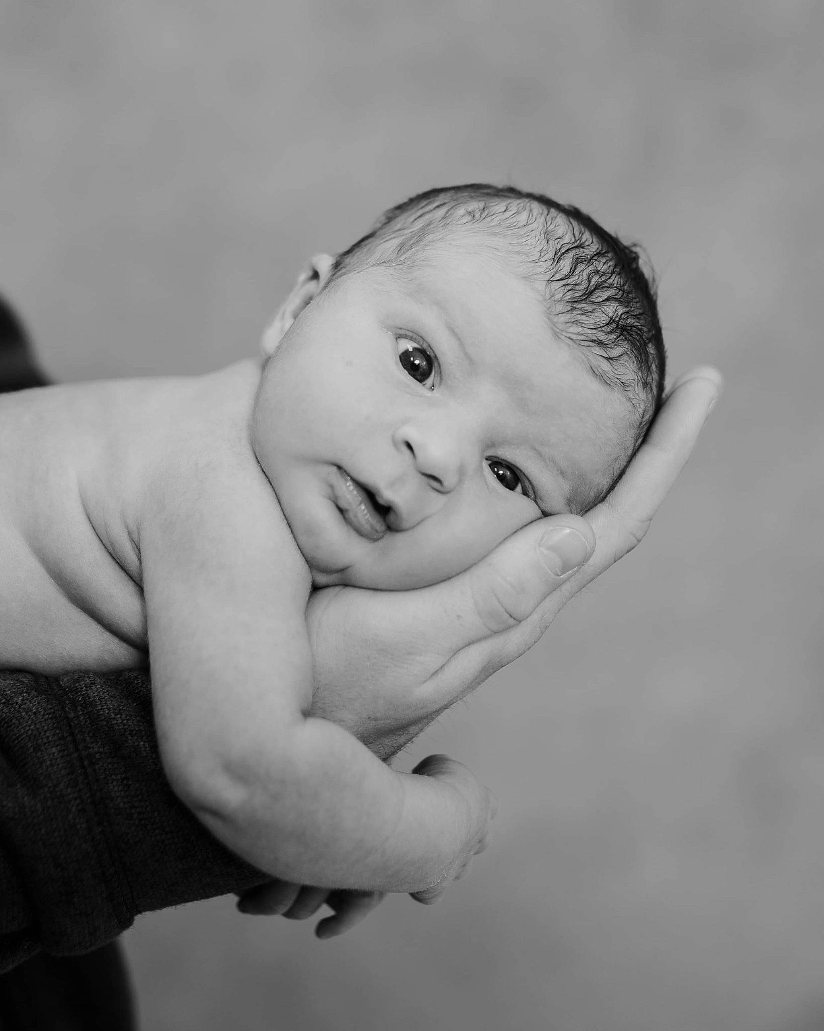 Hallie is registered to the contest to win money with this photo: arm, baby, black, black_and_white, cheek, child, eye, face, head, lip, monochrome, monochrome_photography, nose, person, photograph, photography, portrait, portrait_photography, skin, style