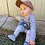 Noam participe au concours pour gagner de l'argent avec cette photo : toddler, child, cap, hat, sweater, captain_america, gray_pants, sneakers, grass, mat, outdoor, sidewalk, wooden_fence, curious, sitting, young_child, portrait, casual_clothing, daylight, playful