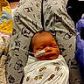 Onyx Beatty joined the competition — help win amazing prizes! animal_print, baby, bed, blanket, cozy, cute, hospital, indoors, infant, legs, medical_tape, newborn, owl_print, pajamas, person, quilt, resting, sleeping, swaddled, tubes