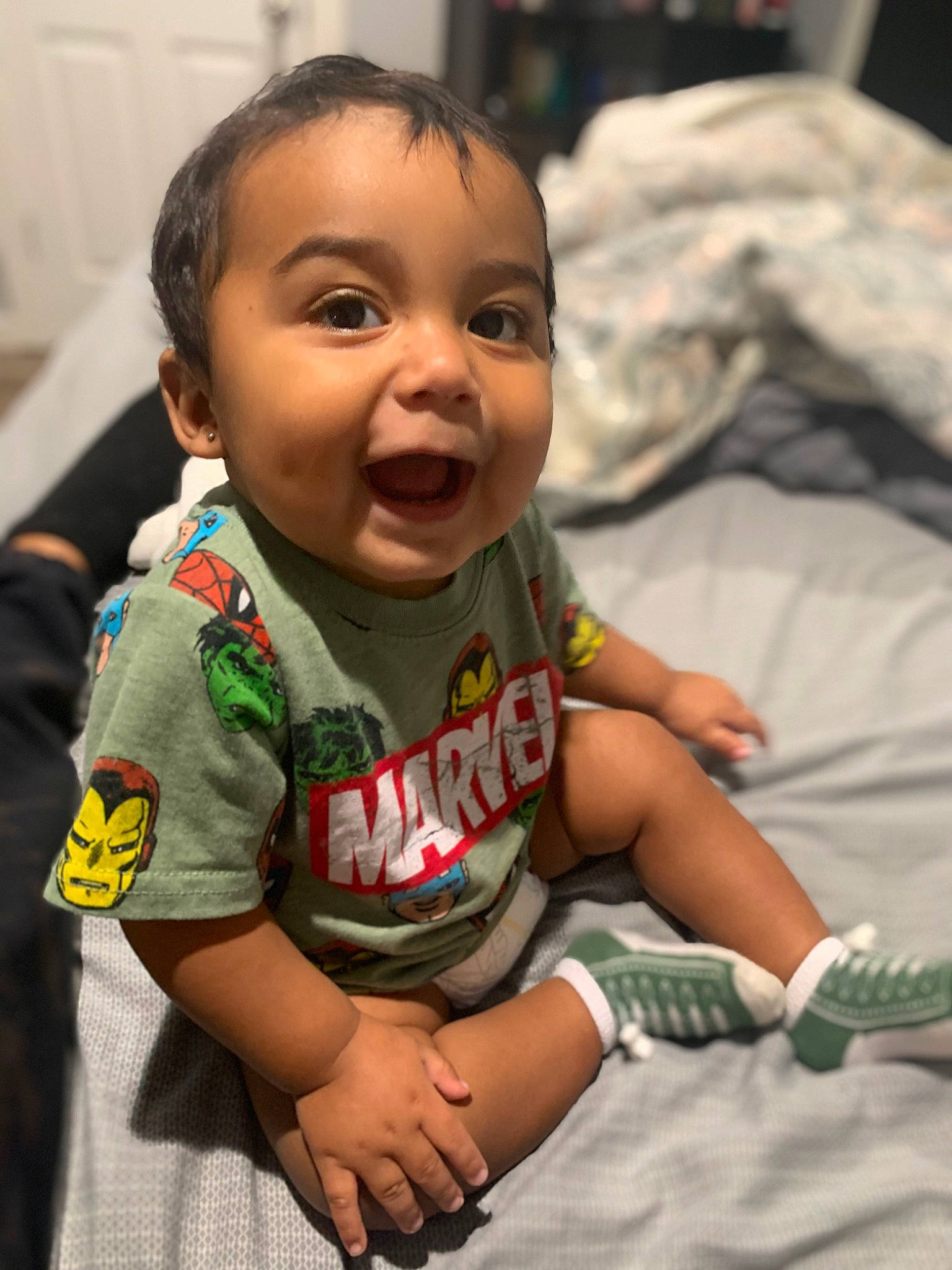 Angelo is registered to the contest to win money with this photo: arm, baby, baby_toddler_clothing, cheek, chin, comfort, eye, face, finger, forehead, gesture, hair, happy, head, iris, mouth, nose, person, skin, sleeve