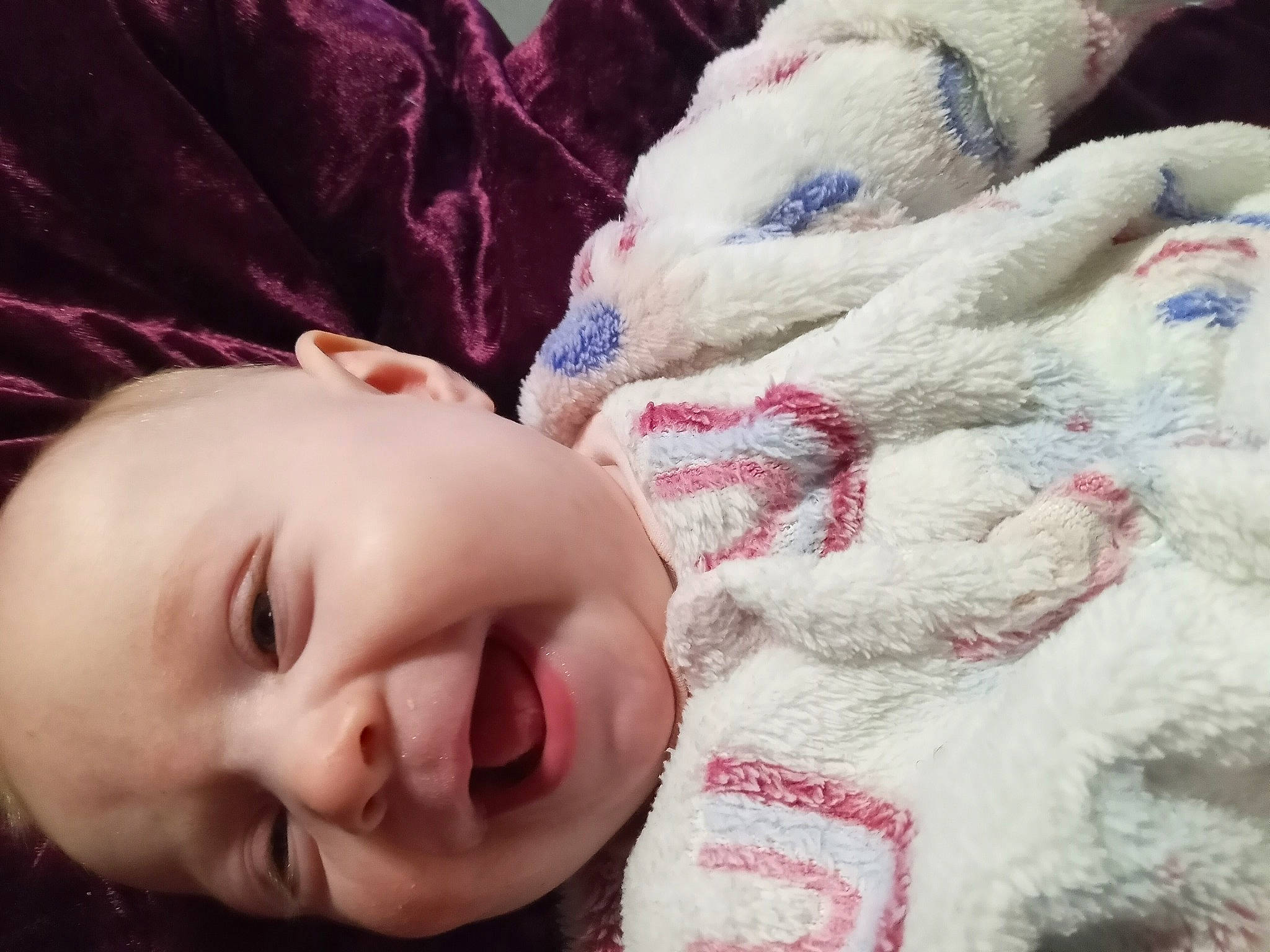 Kara joined the competition — help win amazing prizes! baby, baby_toddler_clothing, cheek, comfort, eye, eyelash, happy, head, lip, magenta, mammal, mouth, nose, person, pink, red, skin, smile, textile, toddler