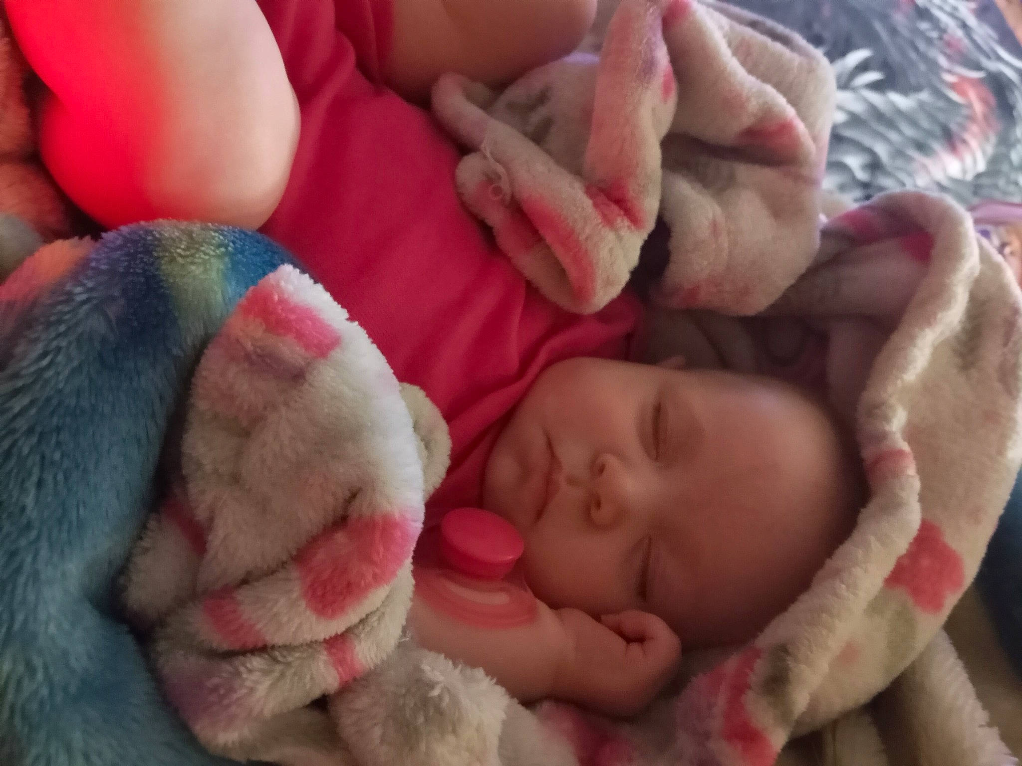 Kara is registered to the contest to win money with this photo: baby, baby_sleeping, cheek, child, comfort, finger, gesture, hand, head, linens, mammal, mouth, nail, nose, person, pink, skin, textile, thumb, toddler