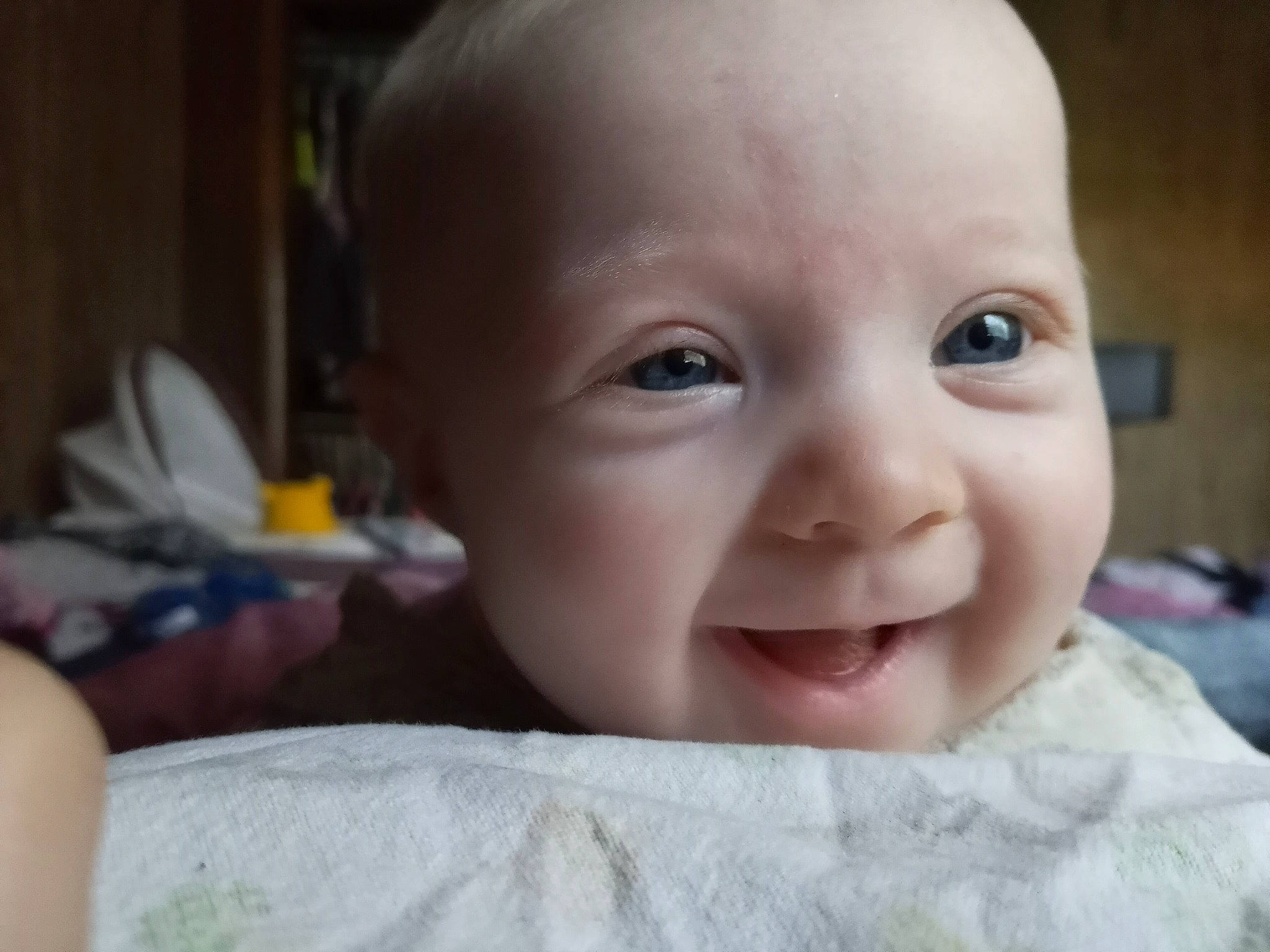 Kara joined the competition — help win amazing prizes! baby, baby_toddler_clothing, cheek, child, chin, comfort, ear, eyebrow, eyelash, fun, happy, iris, laugh, lip, mouth, nose, person, sitting, skin, smile