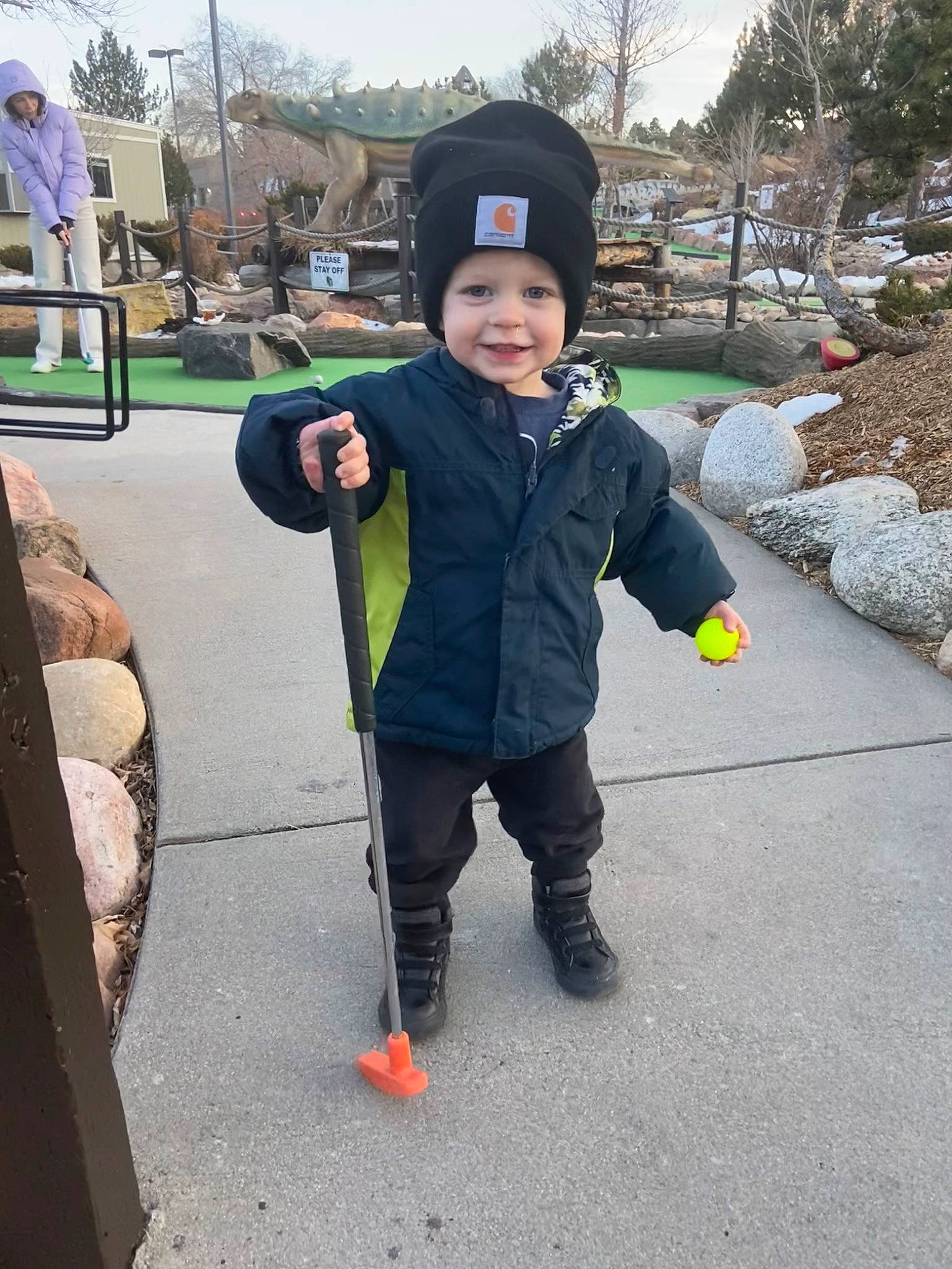 Luke joined the competition — help win amazing prizes! asphalt, cap, city, fun, grass, hat, headwear, joy, leisure, person, personal_protective_equipment, plant, recreation, road, road_surface, sidewalk, sky, smile, toddler, tourism