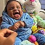 baby, babylaughing, bodypart, couch, doll, face, finger, furniture, hand, happy, head, laughing, person, photography, plush, portrait, sad, smile, teddybear, toy