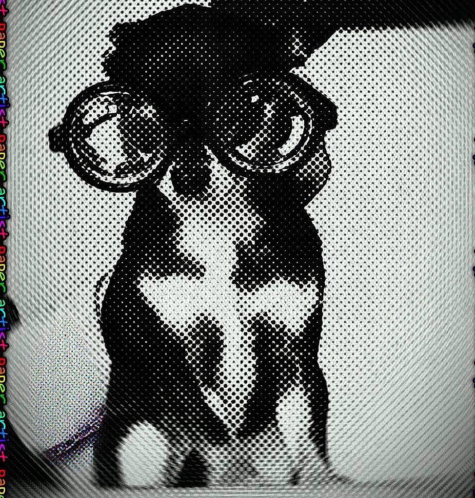 Réglisse a rejoint le concours — aidez-le/la à gagner de superbes lots ! art, black, circle, eyewear, font, graphic_design, graphics, illustration, pattern, rectangle, shadow, tints_and_shades, visual_arts