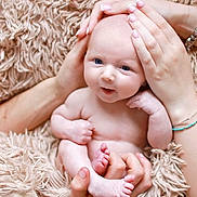 Mila is registered to the contest to win money with this photo: baby, infant, hands, blanket, soft_texture, skin, cute, newborn, human, child, portrait, closeup, comfort, love, family, tenderness, care, warmth, expression, resting