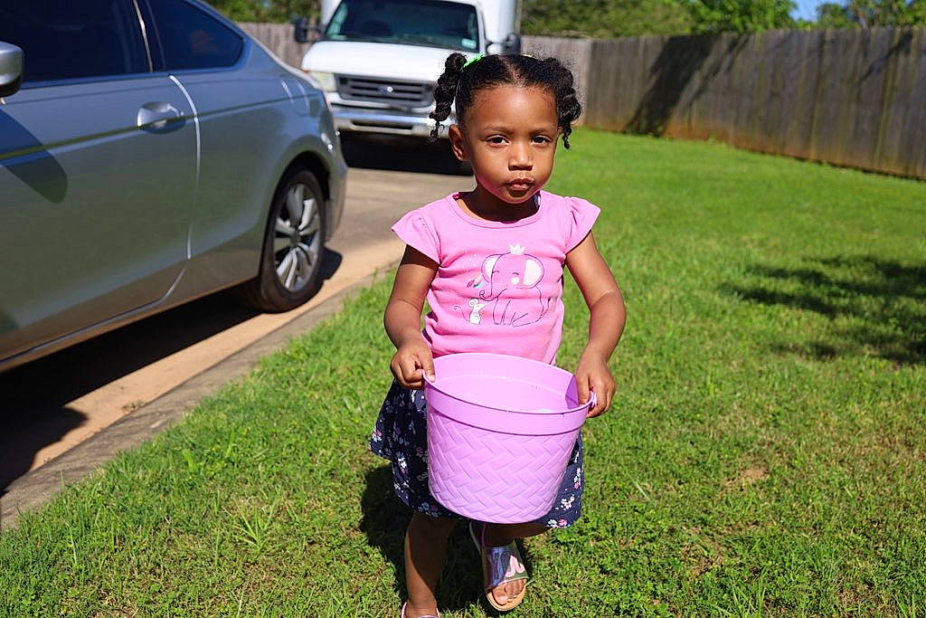 Morghan is registered to the contest to win money with this photo: car, child, city_car, family_car, fun, grass, happy, people, person, pink, plant, play, smile, toddler, vacation, vehicle, walking