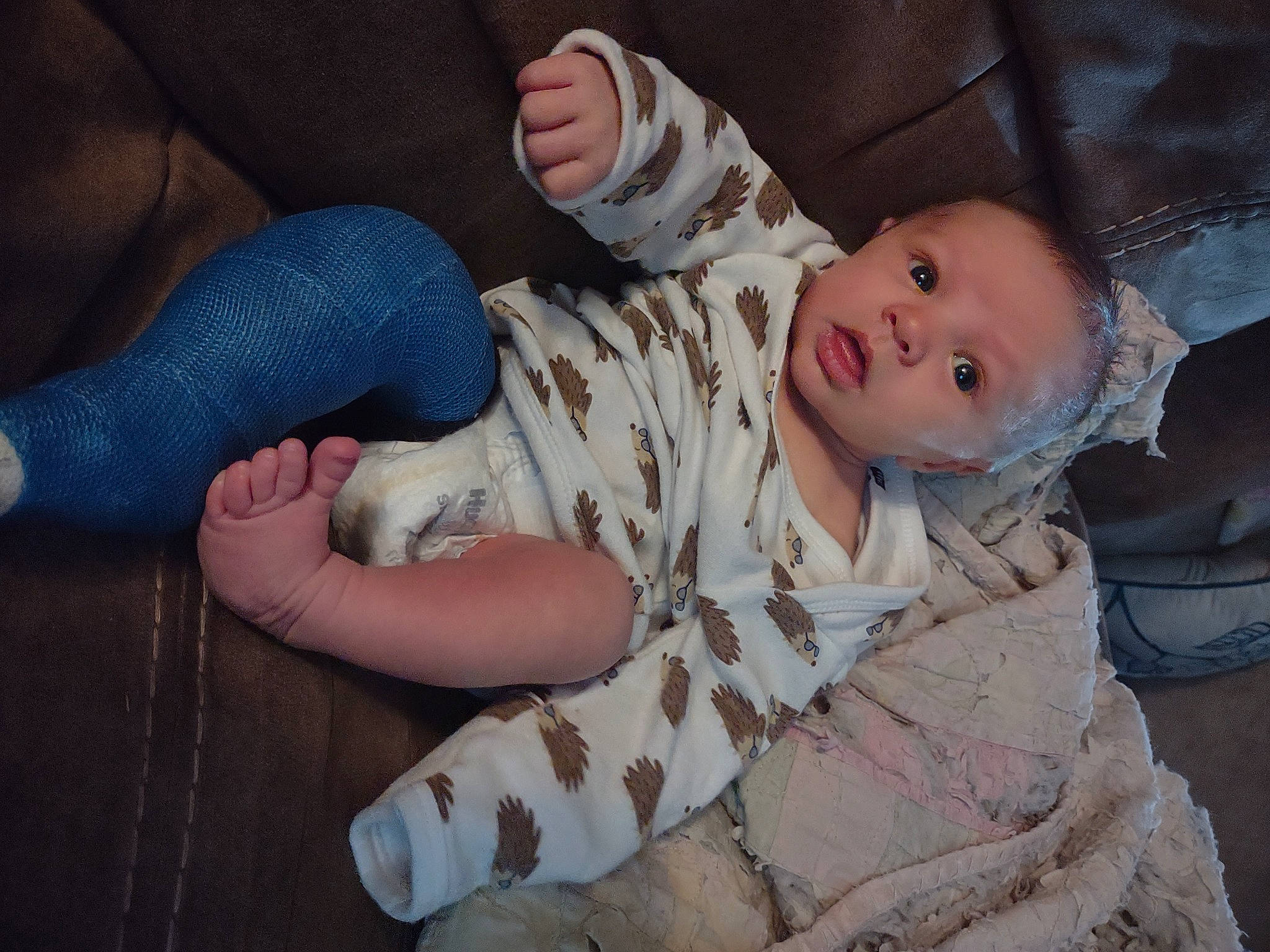 Aiden joined the competition — help win amazing prizes! baby, baby_toddler_clothing, cheek, child, comfort, finger, flooring, foot, gesture, human_body, human_leg, knee, leg, mouth, nose, pattern, person, skin, sleeve, thigh