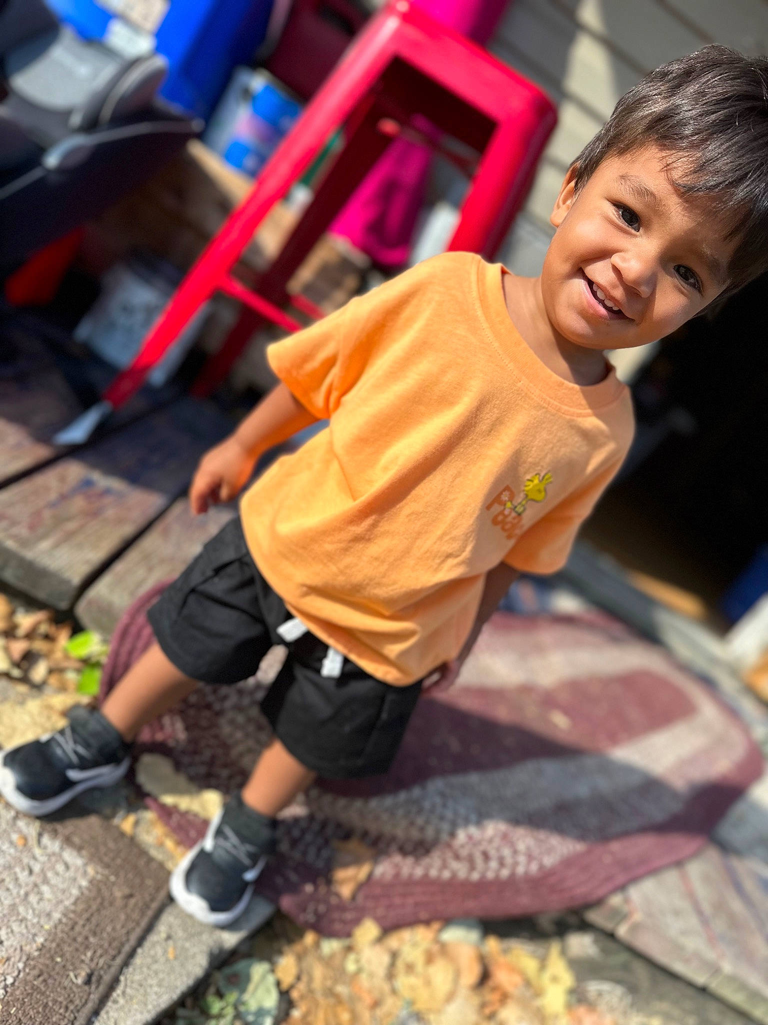 Hendrix joined the competition — help win amazing prizes! chair, child, city, footwear, fun, happy, human_leg, joy, laugh, leisure, person, play, recreation, shorts, sitting, smile, soil, street, t_shirt, toddler