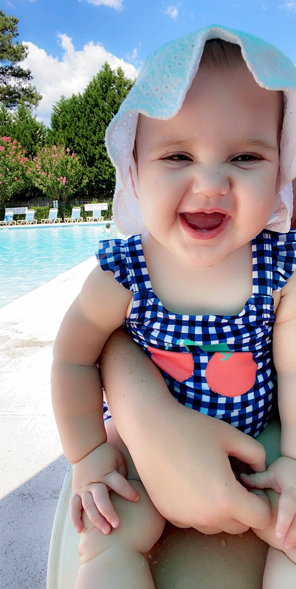 Ansley is registered to the contest to win money with this photo: baby, baby_toddler_clothing, beauty, child, design, facial_expression, headgear, headwear, leisure, pattern, person, polka_dot, skin, smile, summer, sun_hat, toddler, vacation