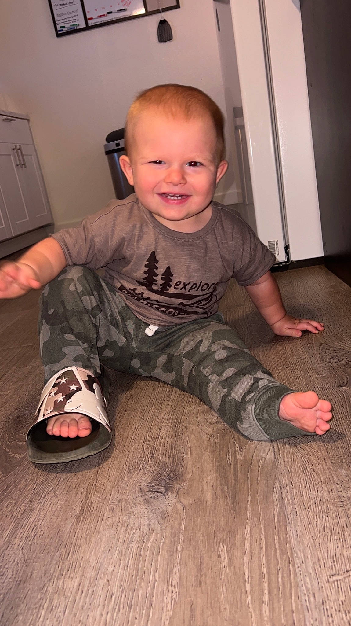 Maddax joined the competition — help win amazing prizes! baby, baby_toddler_clothing, child, comfort, finger, floor, flooring, foot, fun, hardwood, joint, joy, leg, person, skin, sleeve, smile, standing, t_shirt, thumb