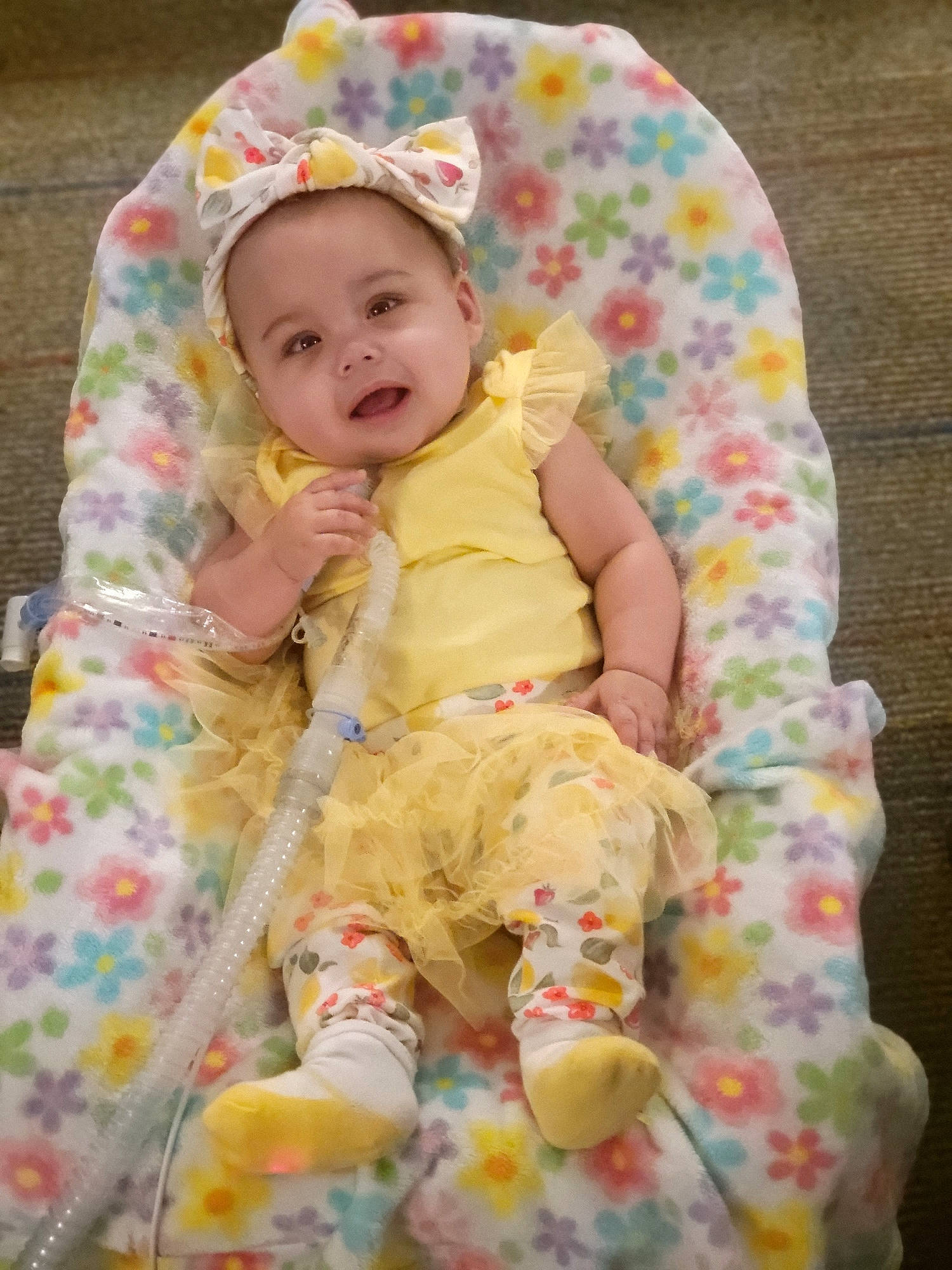 Paris joined the competition — help win amazing prizes! baby, baby_products, baby_toddler_clothing, bib, cap, cheek, child, comfort, eye, face, happy, head, linens, pattern, person, pink, sitting, skin, sleeve, smile