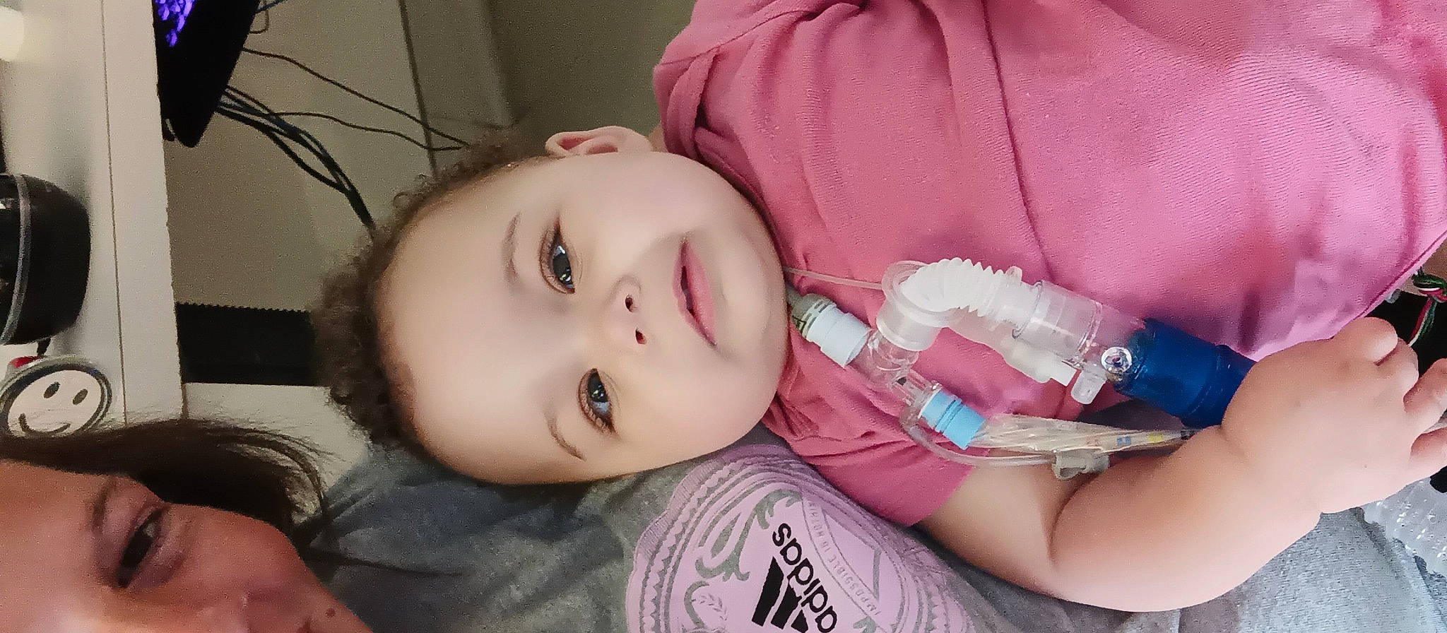 Paris joined the competition — help win amazing prizes! baby, baby_toddler_clothing, black_hair, cheek, close_up, comfort, eyebrow, eyelash, finger, flash_photography, hand, iris, lip, mouth, neck, nose, person, pink, skin, sleeve