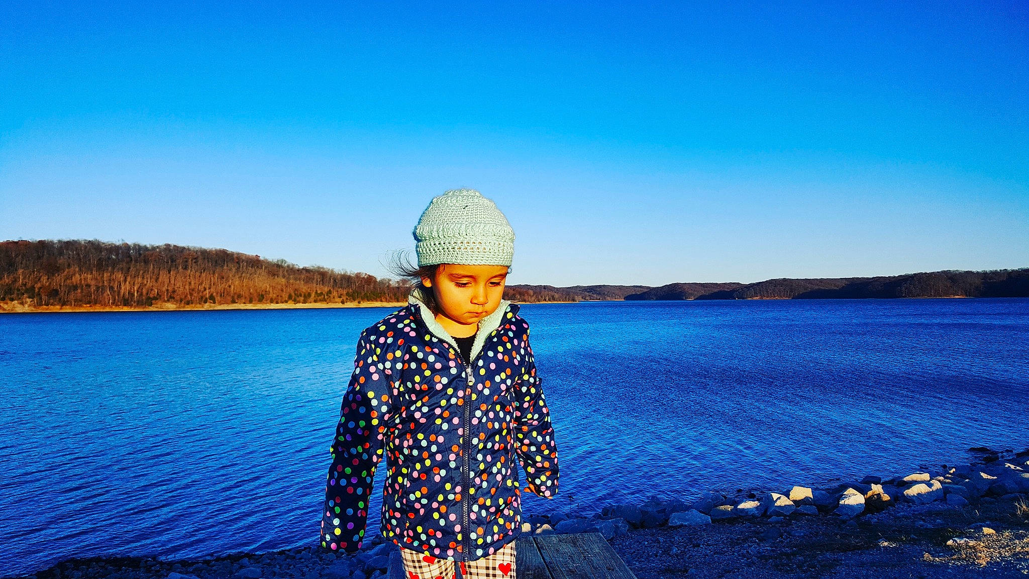 Patience joined the competition — help win amazing prizes! blue, cloud, coast, fun, headgear, headwear, horizon, lake, mountain, ocean, outerwear, person, scarf, sea, sky, vacation, water, winter