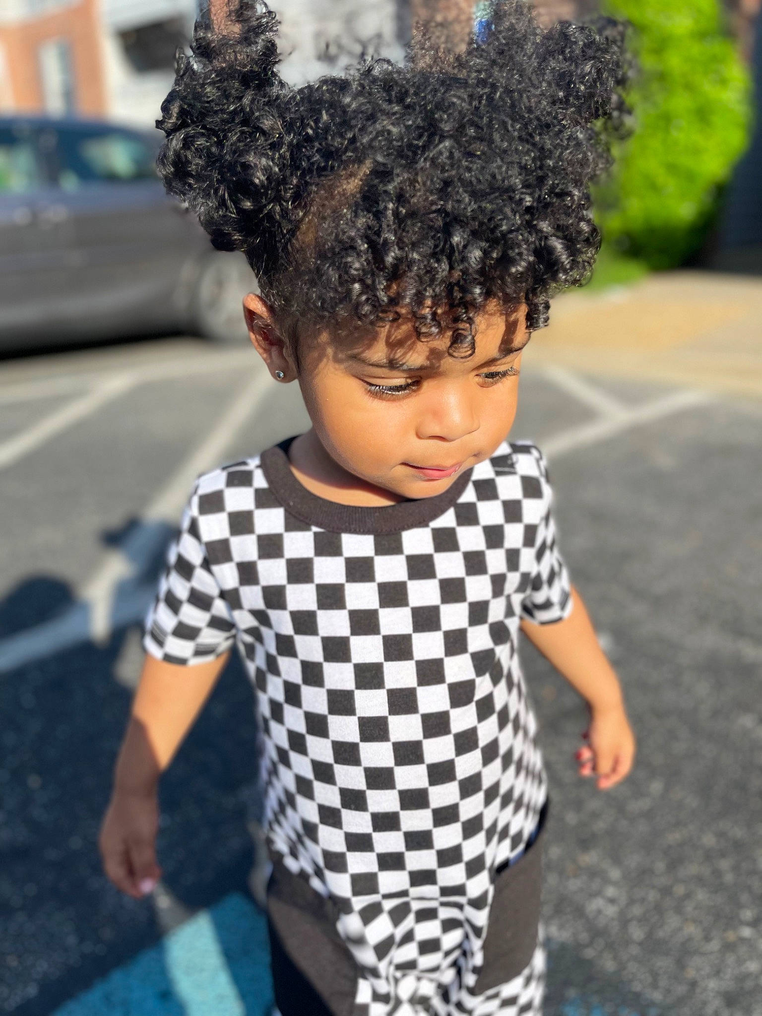 Adeline is registered to the contest to win money with this photo: afro, asphalt, black, black_hair, child, cool, electric_blue, eyewear, face, fashion_accessory, fashion_design, fun, happy, headwear, lip, pattern, person, sleeve, smile, street_fashion