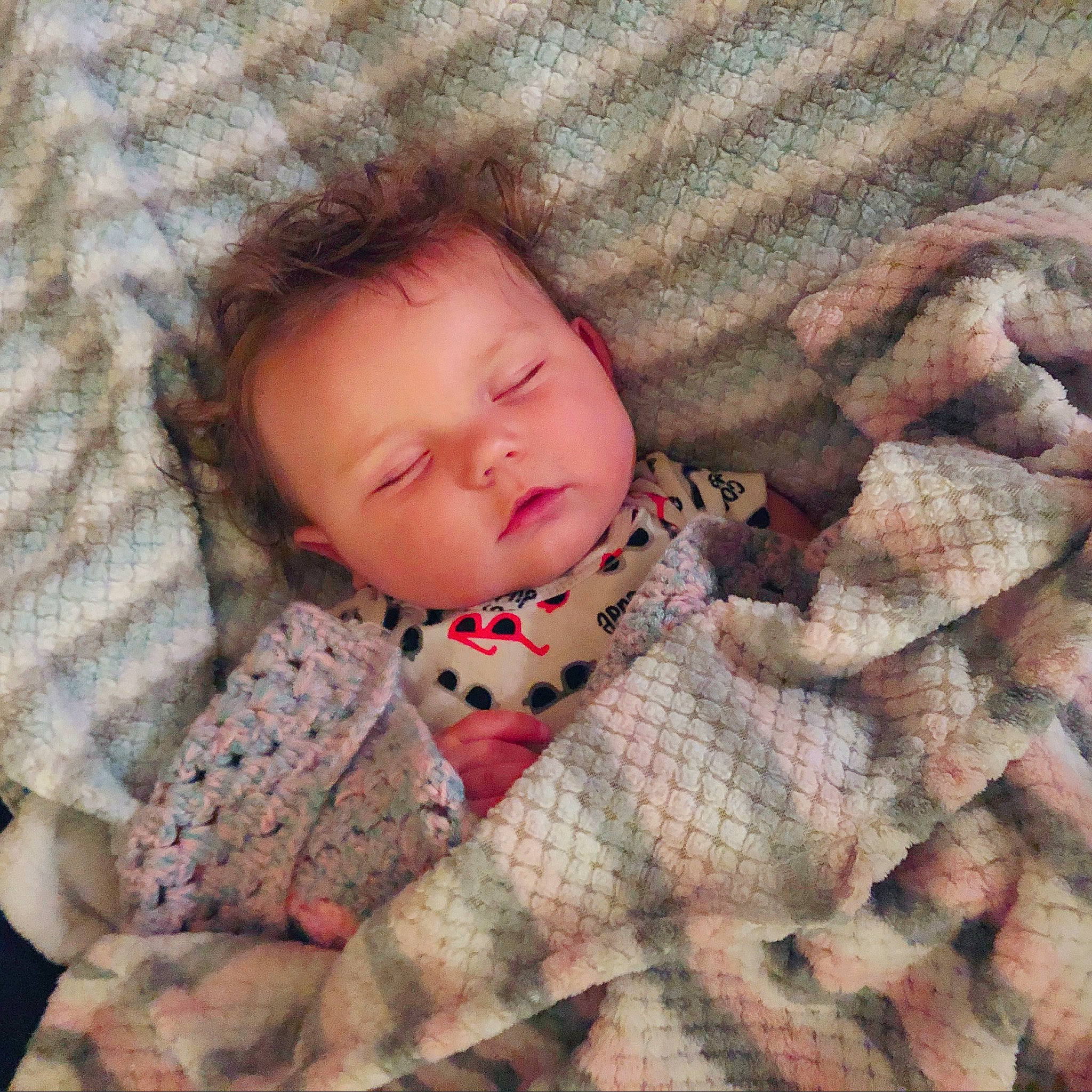 Alekzander joined the competition — help win amazing prizes! baby, baby_toddler_clothing, bedtime, blanket, cheek, comfort, knitting, linens, nap, pattern, person, pink, plaid, sleep, textile, thread, toddler, wool, woolen, woven_fabric