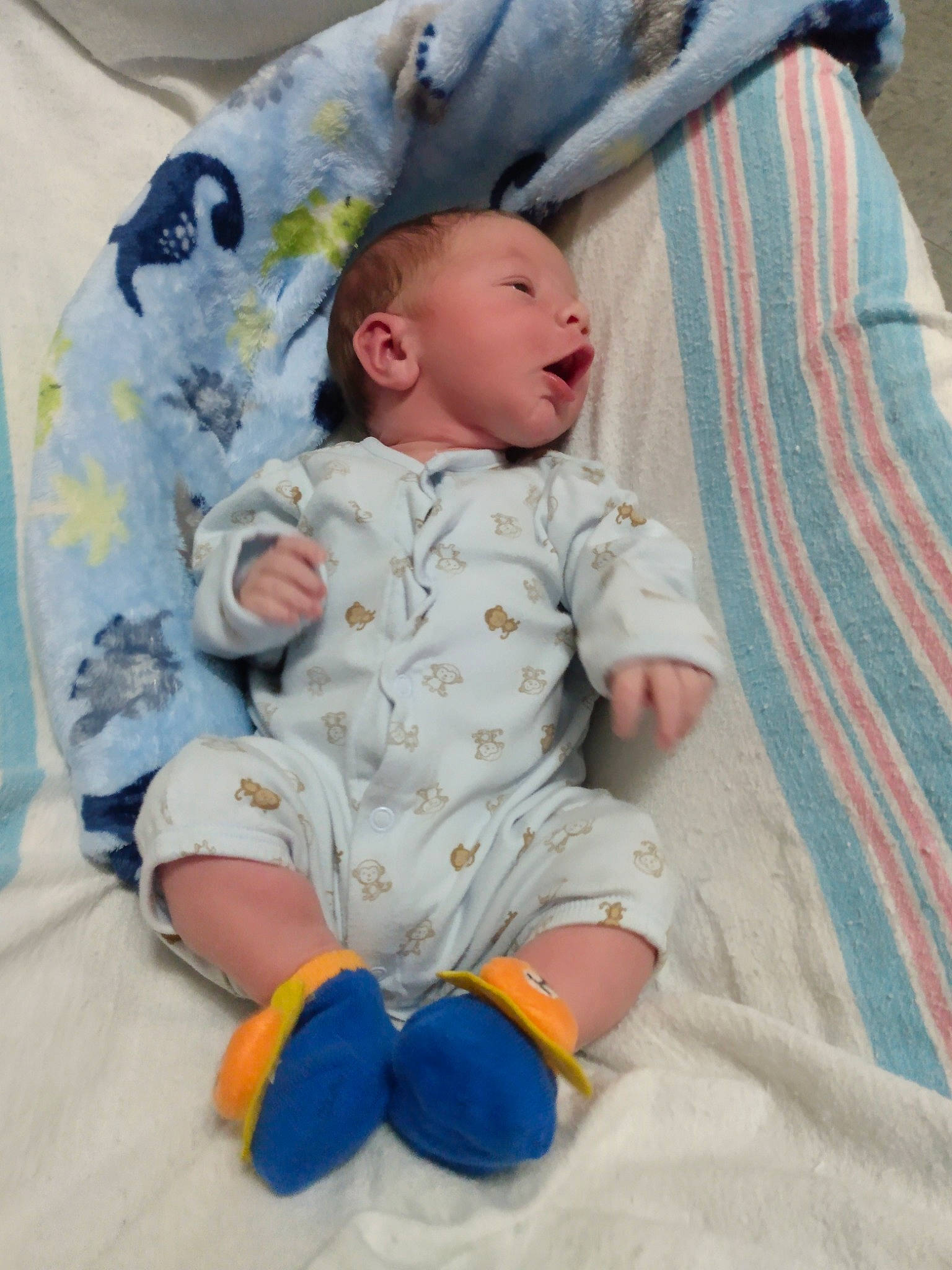 Josiah joined the competition — help win amazing prizes! baby, baby_products, baby_safety, baby_toddler_clothing, bedding, cheek, child, comfort, foot, fun, linens, pattern, person, sitting, skin, sleeve, sock, textile, toddler