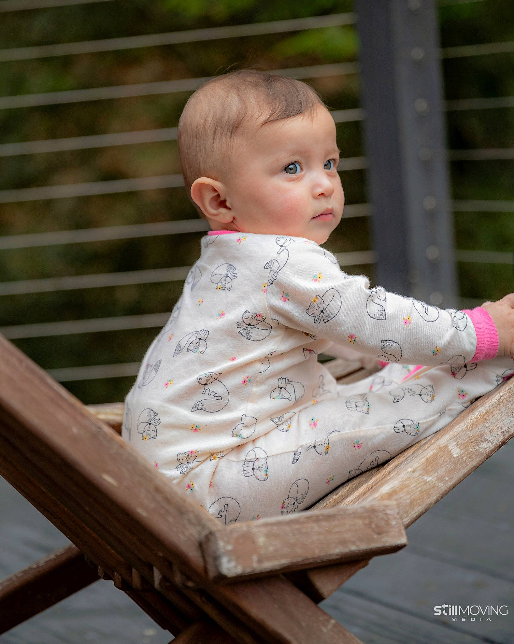Amelia joined the competition — help win amazing prizes! baby, baby_products, baby_toddler_clothing, blond, child, grass, happy, leisure, lip, outdoor_furniture, outerwear, pattern, person, portrait_photography, product, sitting, sleeve, standing, toddler, waist