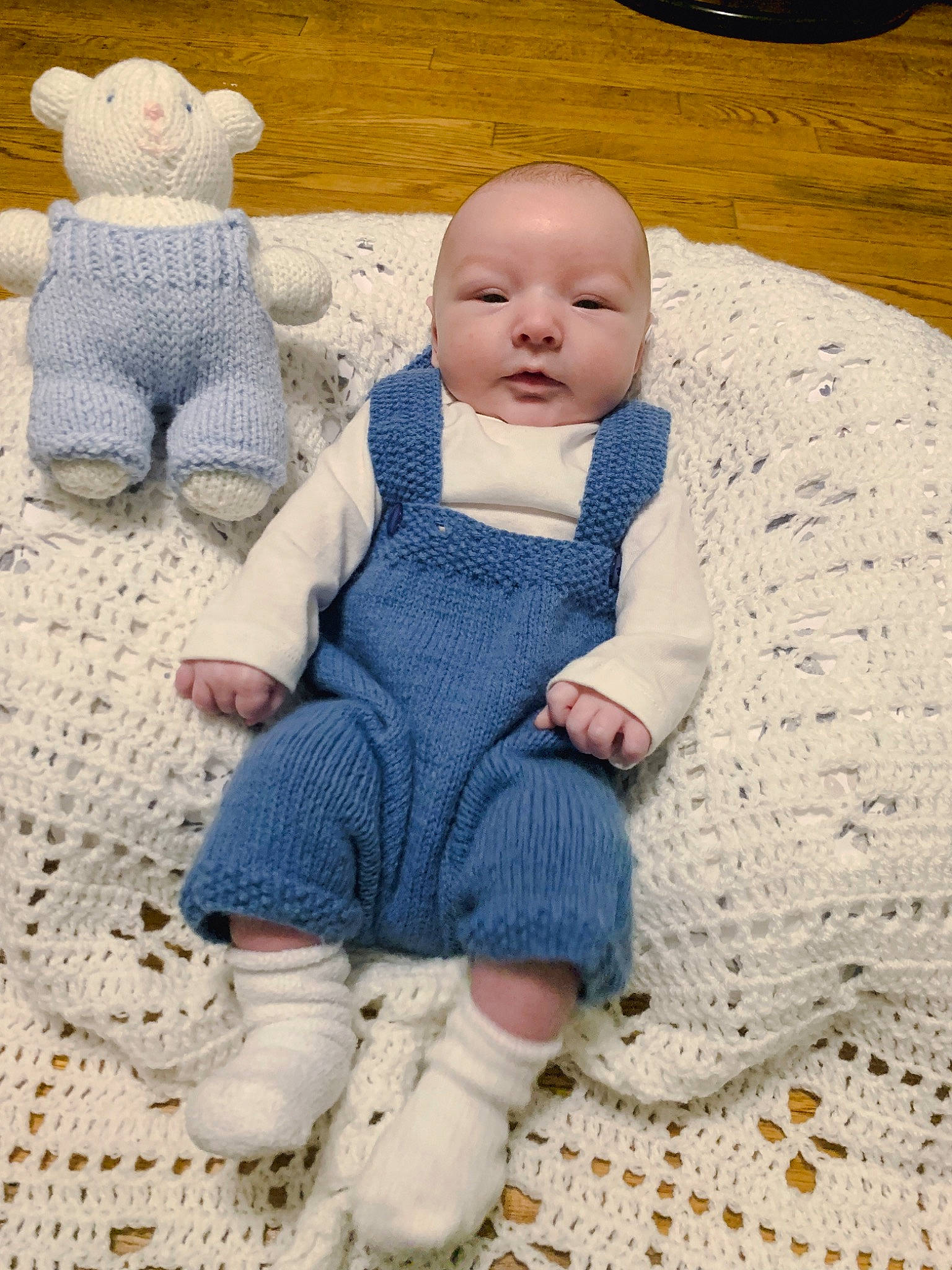 Kaysen joined the competition — help win amazing prizes! baby, baby_toddler_clothing, child, comfort, craft, crochet, fashion_accessory, fur, knitting, linens, pattern, person, sitting, skin, sleeve, textile, toddler, toy, wood, wool