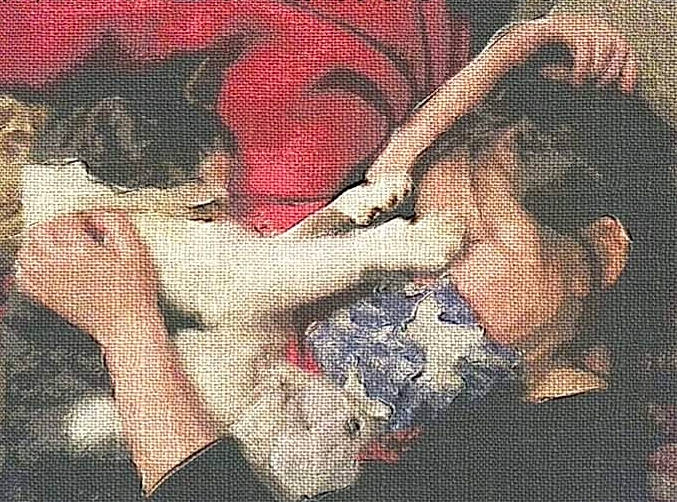 Tchoupie a rejoint le concours — aidez-le/la à gagner de superbes lots ! art, cross_stitch, design, drawing, fictional_character, flesh, gesture, graphics, hand, illustration, line, love, painting, pattern, textile, visual_arts