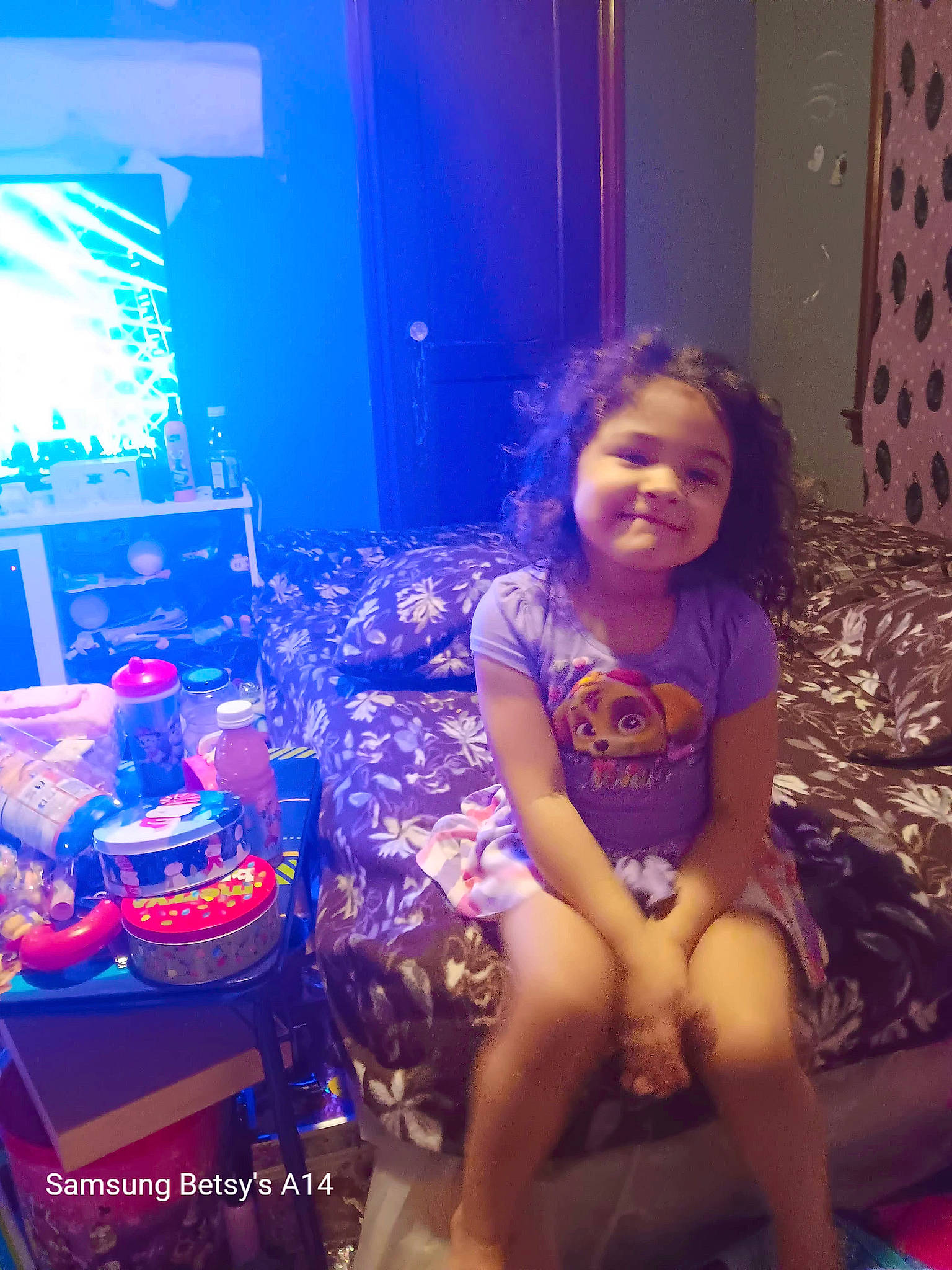 Cheyenne joined the competition — help win amazing prizes! blue, child, electric_blue, entertainment, event, fun, happy, human_leg, joy, lap, leg, leisure, light, magenta, person, pink, purple, smile, sportswear, thigh