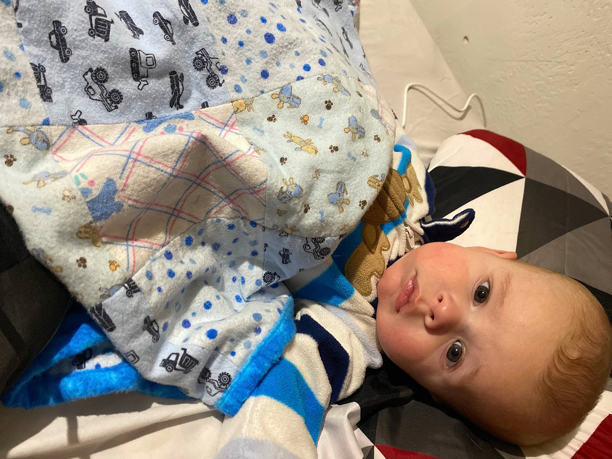 Maxton joined the competition — help win amazing prizes! baby, baby_products, baby_toddler_clothing, blue, child, comfort, electric_blue, face, happy, linens, pattern, person, sleeve, toddler