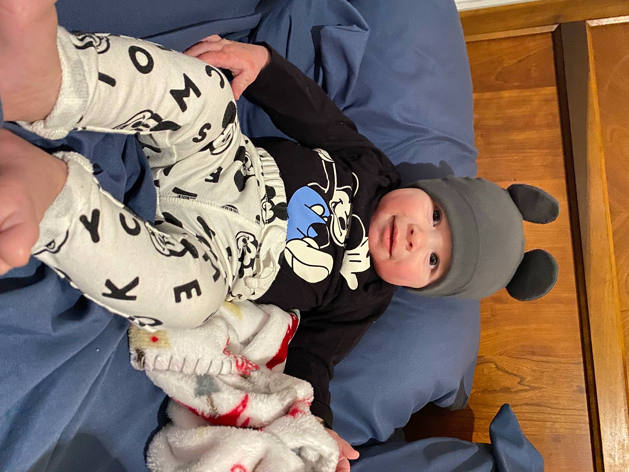 Maxton joined the competition — help win amazing prizes! baby, baby_products, baby_toddler_clothing, carmine, child, comfort, event, fictional_character, finger, fun, gesture, happy, hat, headwear, lap, mammal, person, santa_claus, sitting, sleeve