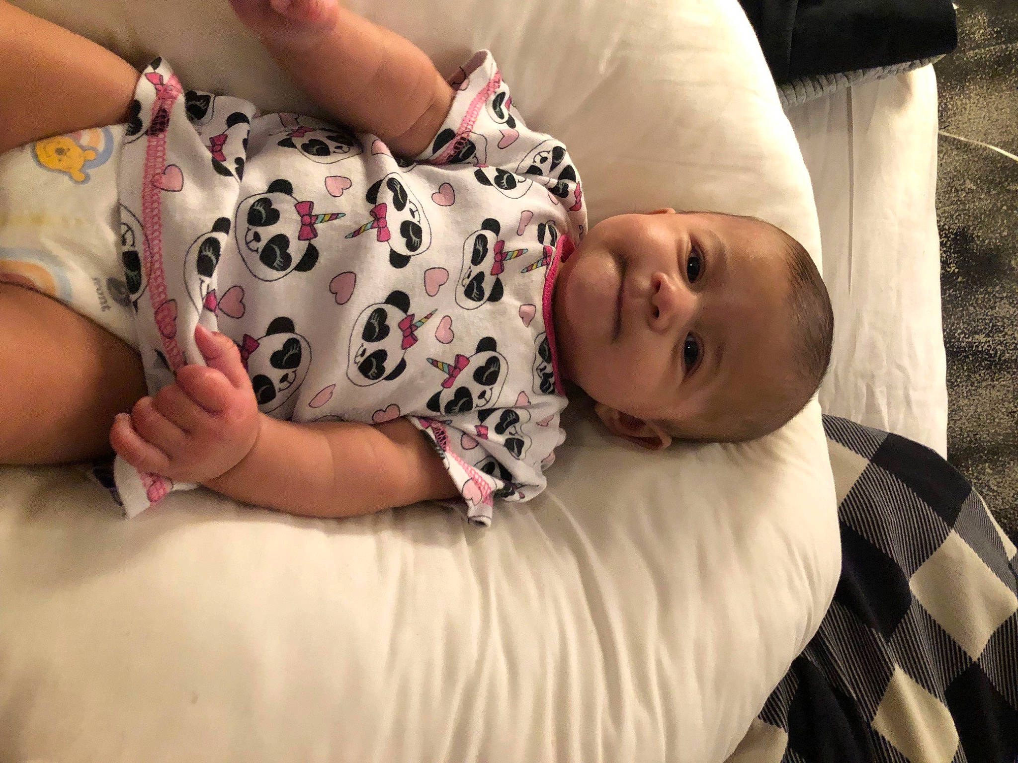 Karmella is registered to the contest to win money with this photo: baby, baby_toddler_clothing, bedtime, cheek, child, comfort, flash_photography, flooring, fun, grass, happy, human_leg, linens, pattern, person, portrait_photography, room, sitting, skin, sleeve