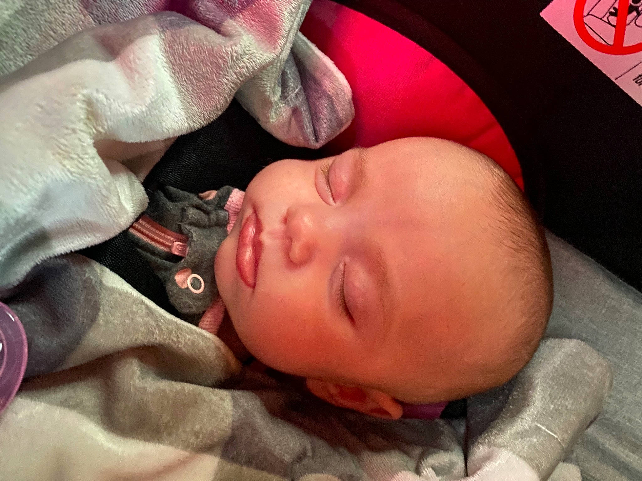 Adley joined the competition — help win amazing prizes! baby, baby_products, baby_sleeping, baby_toddler_clothing, bedtime, carmine, cheek, child, comfort, eyebrow, hand, happy, linens, lip, mouth, nose, pattern, person, pink, skin