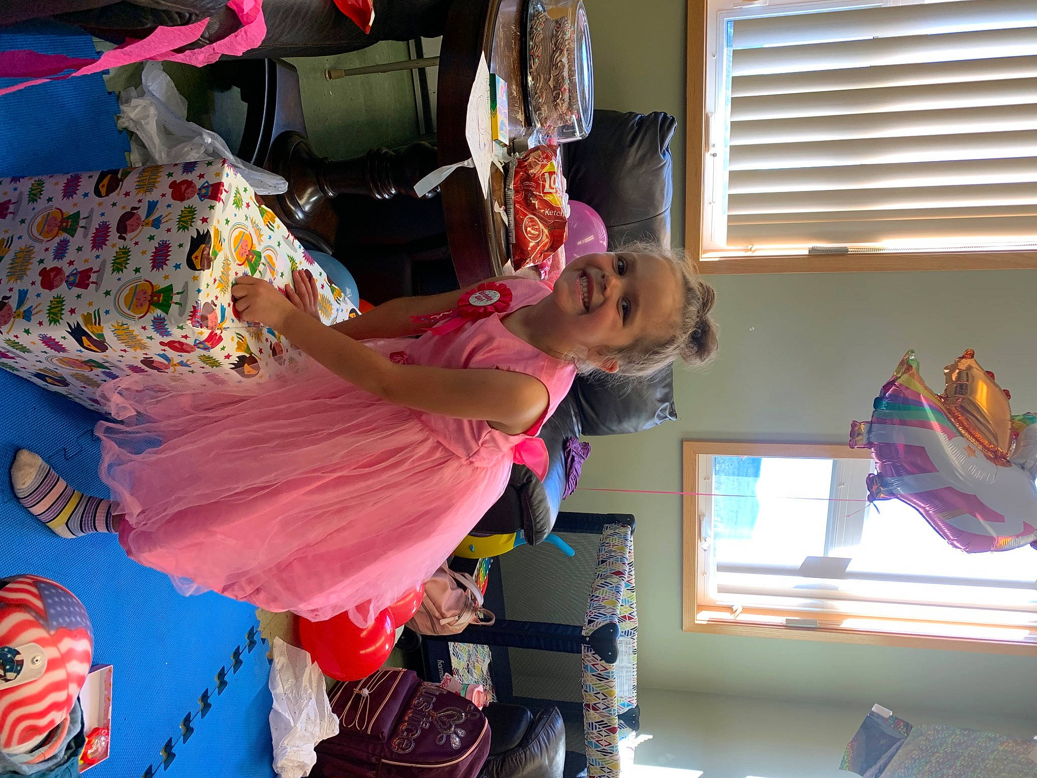 Charlotte joined the competition — help win amazing prizes! art, child, event, fashion_design, fun, joy, leisure, magenta, pattern, peach, person, pink, room, textile, visual_arts, window, window_blind, window_covering