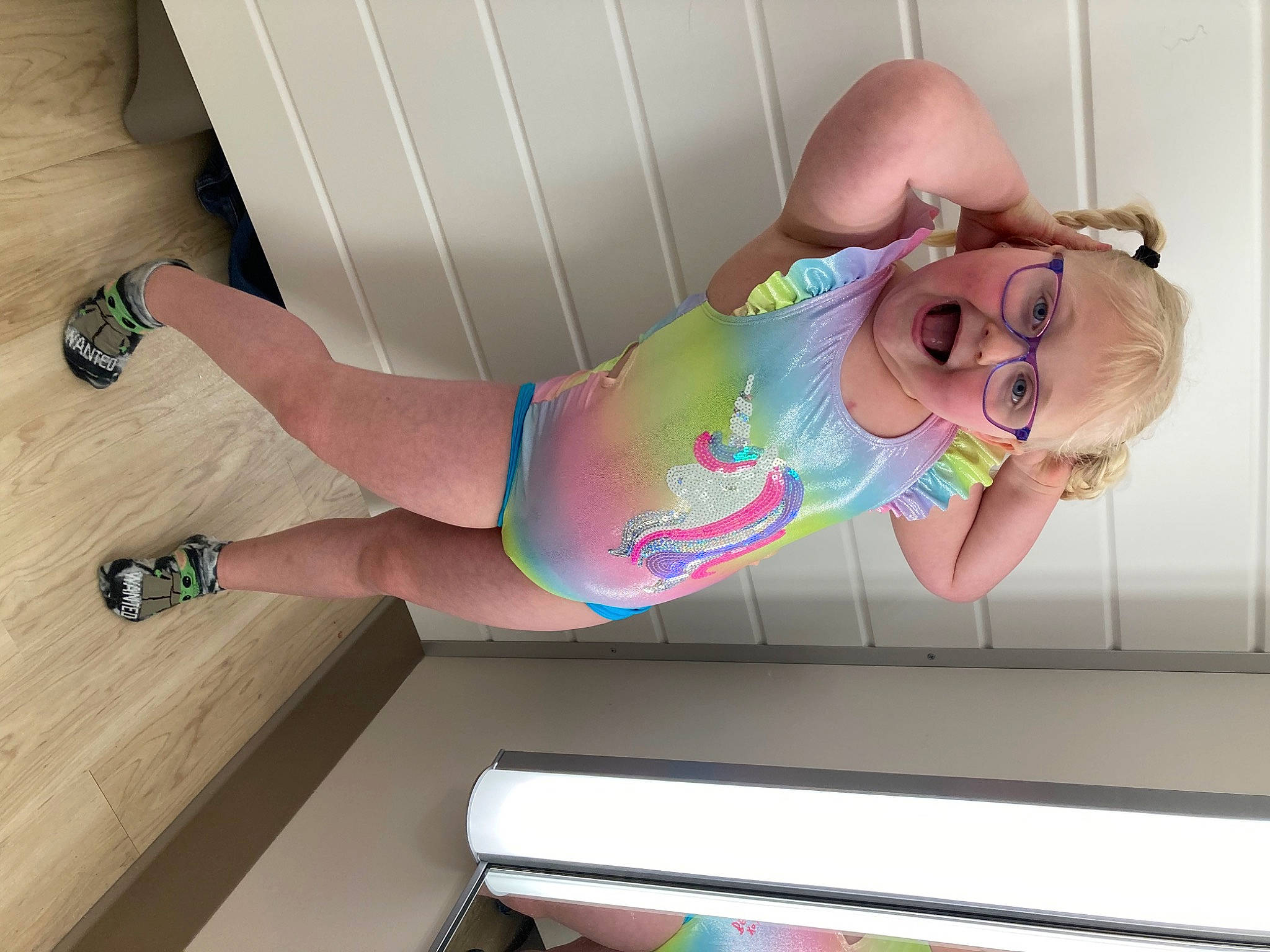 Makinzy joined the competition — help win amazing prizes! abdomen, baby_toddler_clothing, chest, elbow, eyewear, finger, foot, fun, glasses, goggles, human_leg, joint, knee, leg, person, pink, sportswear, sunglasses, thigh, trunk