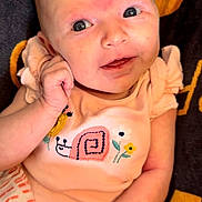 Mae joined the competition — help win amazing prizes! baby, blanket, bodypart, clothing, cushion, face, finger, glove, hand, happy, head, homedecor, newborn, person, photography, portrait, quilt, smile, t_shirt, wrist