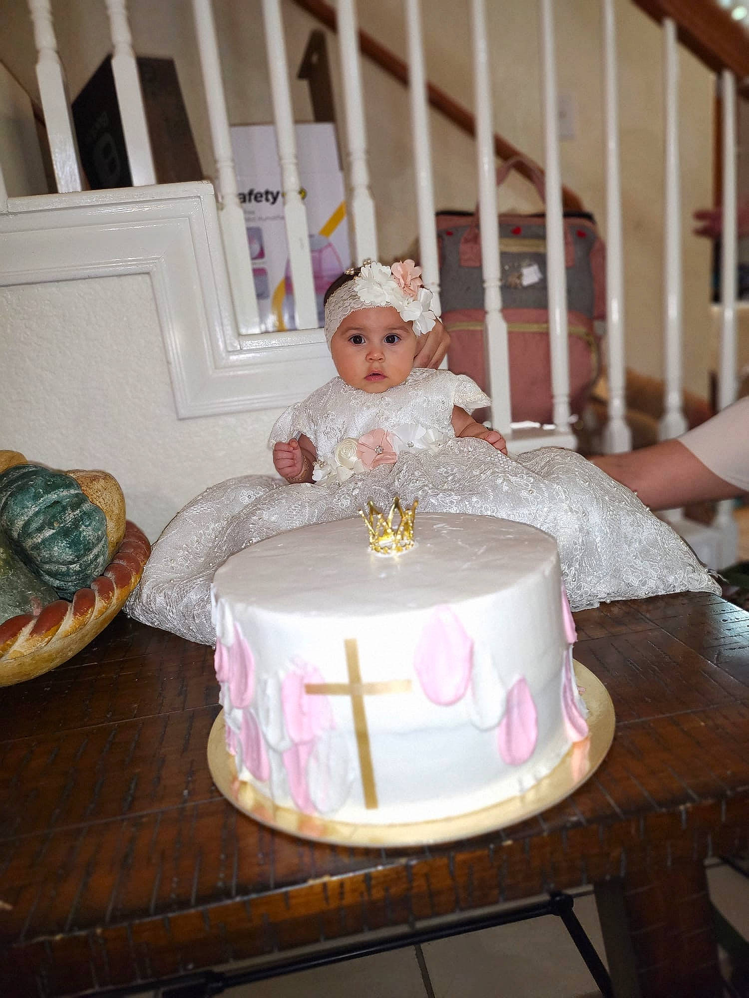 Adelaida joined the competition — help win amazing prizes! baked_goods, birthday, birthday_cake, buttercream, cake, cake_decorating, cake_decorating_supply, cream, cuisine, dress, event, food, headwear, ingredient, person, pink, sugar_cake, sugar_paste, table, toddler