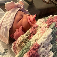 Ayla is registered to the contest to win money with this photo: newborn, baby, sleeping, pacifier, blanket, hat, pink, hospital, bassinet, cozy, infant, closeup, child, cute, face, hand, resting, soft, warm, delicate